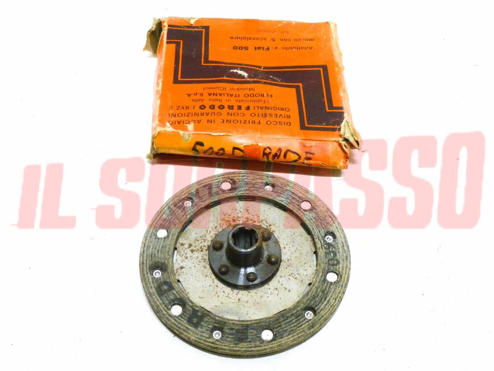 DISCO FRIZIONE FIAT 500 N - D MOD. CON 6 CAVE ORIGINALE FERODO