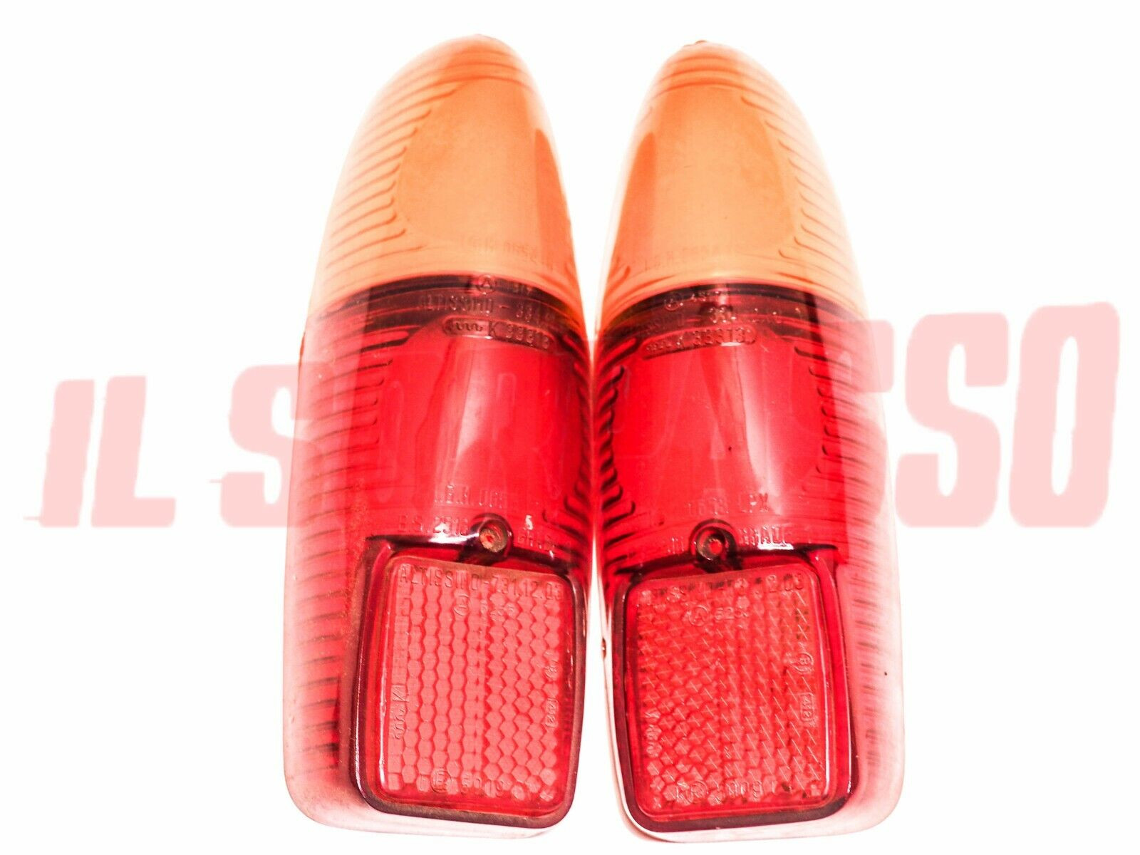 PLASTICHE FANALI FARI POSTERIORI FIAT 500 GIARDINIERA 1100 FAMILIARE ALTISSIMO