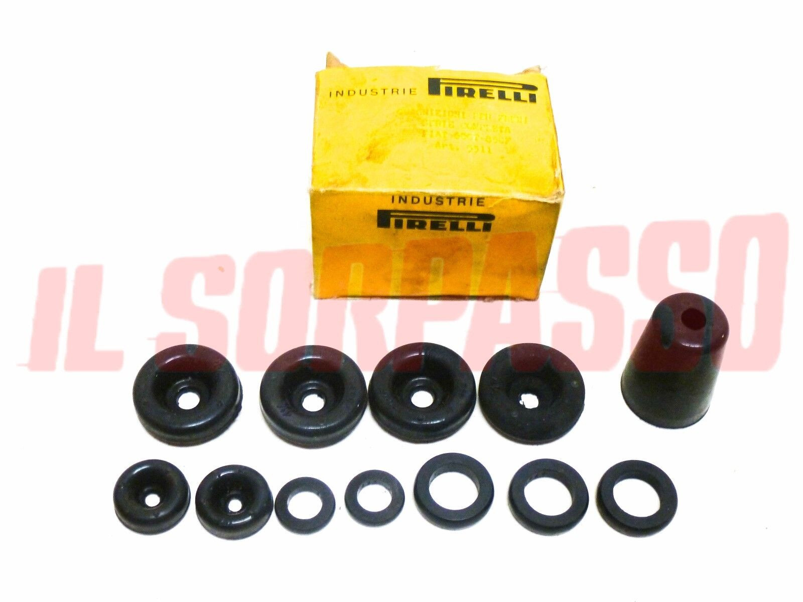 KIT RIPARAZIONE GOMMINI CILINDRETTI POMPA FRENO FIAT 600 T 850 T PULMINO PIRELLI