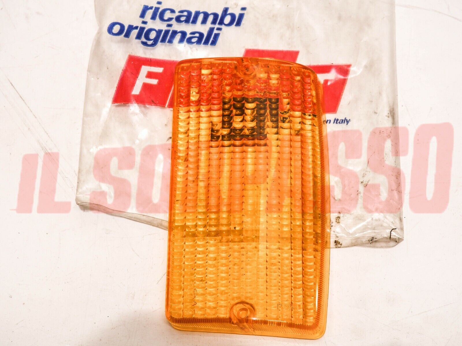PLASTICA ARANCIONE FANALINO FRECCIA SINISTRA AUTOBIANCHI A111 ORIGINALE CARELLO