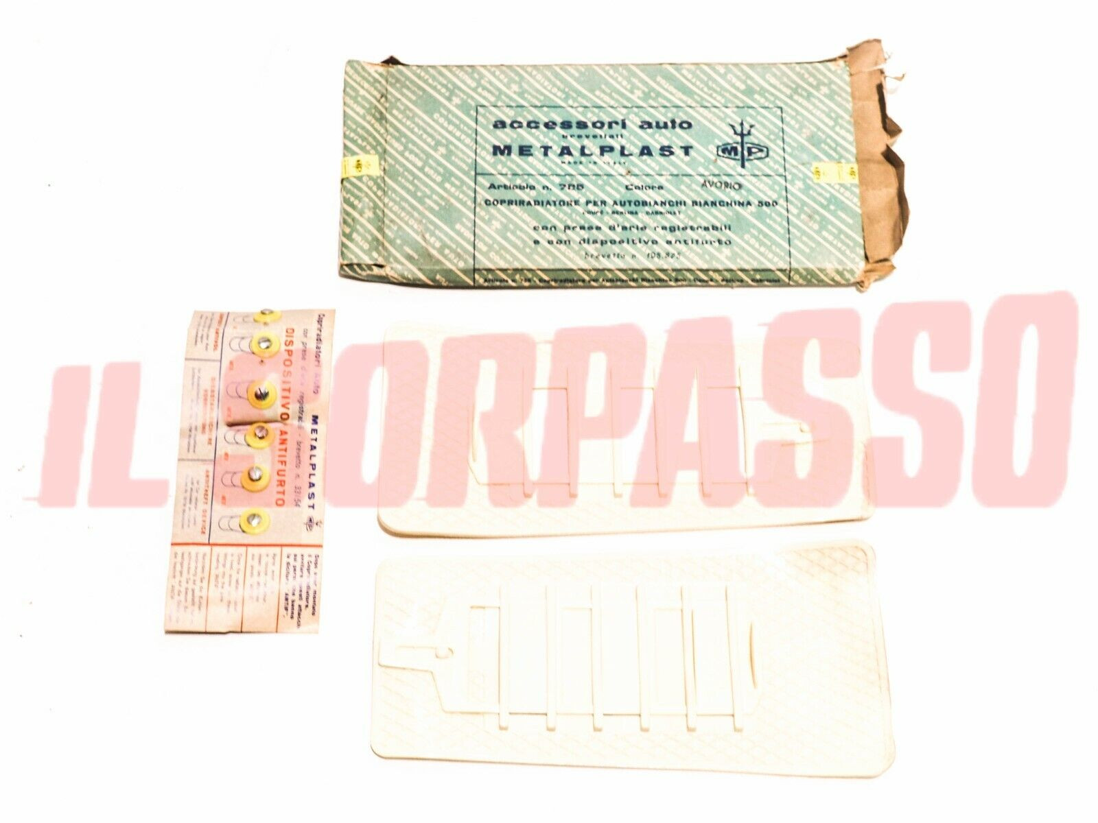 MASCHERINE PRESE ARIA COFANO POSTERIORE AUTOBIANCHI BERLINA CABRIO MP AVORIO