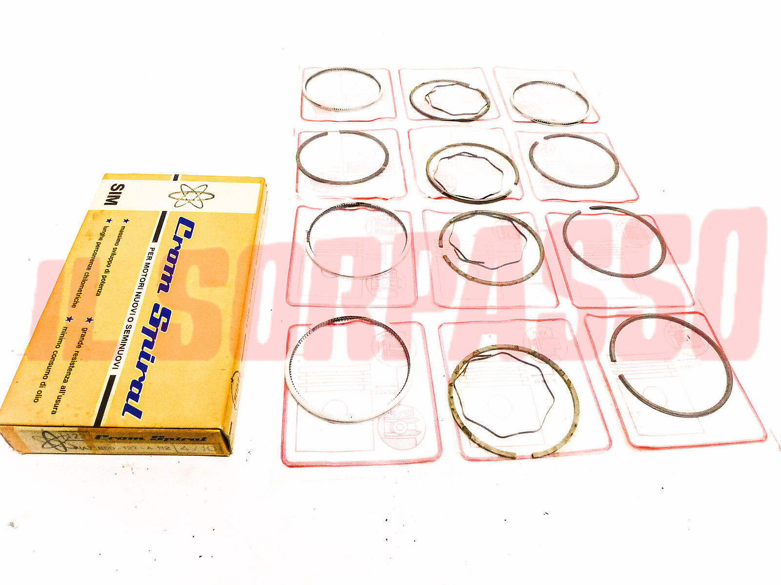 KIT FASCE ELASTICHE PISTONI FIAT 850 - 127 AUTOBIANCHI A112 4/10 ORIGINALI