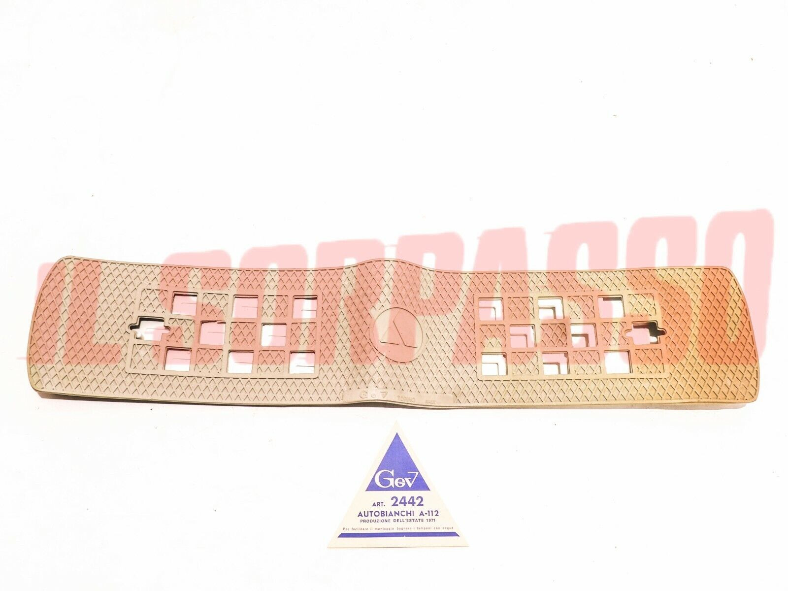 MASCHERINA COPRI RADIATORE GRIGIA AUTOBIANCHI A112 mod. 1971 ORIGINALE GEV