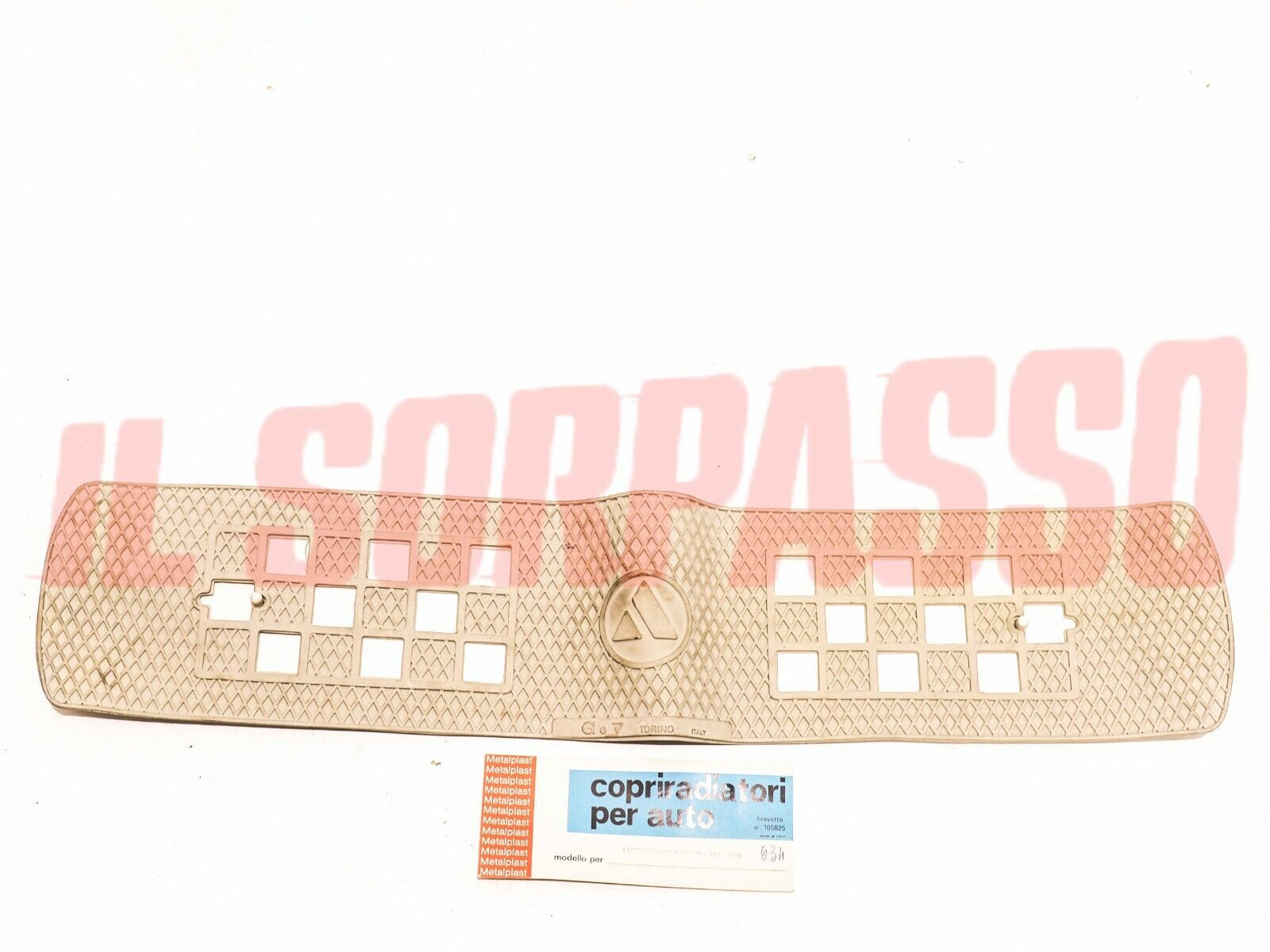 MASCHERINA COPRI RADIATORE GRIGIA AUTOBIANCHI A112 1 SERIE ORIGINALE GEV