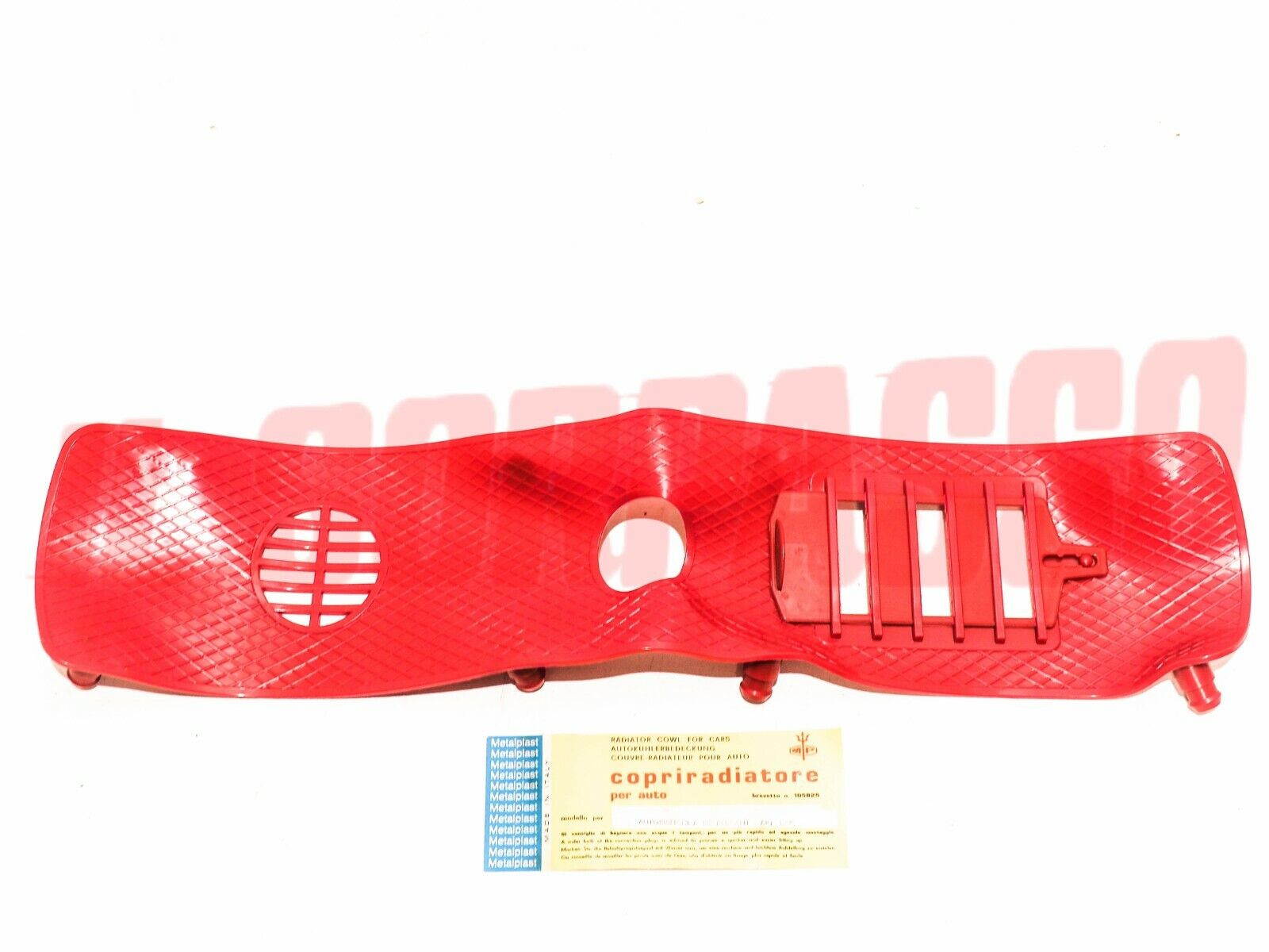 MASCHERINA COPRI RADIATORE ROSSA AUTOBIANCHI A112 ELEGANT ORIGINALE MP