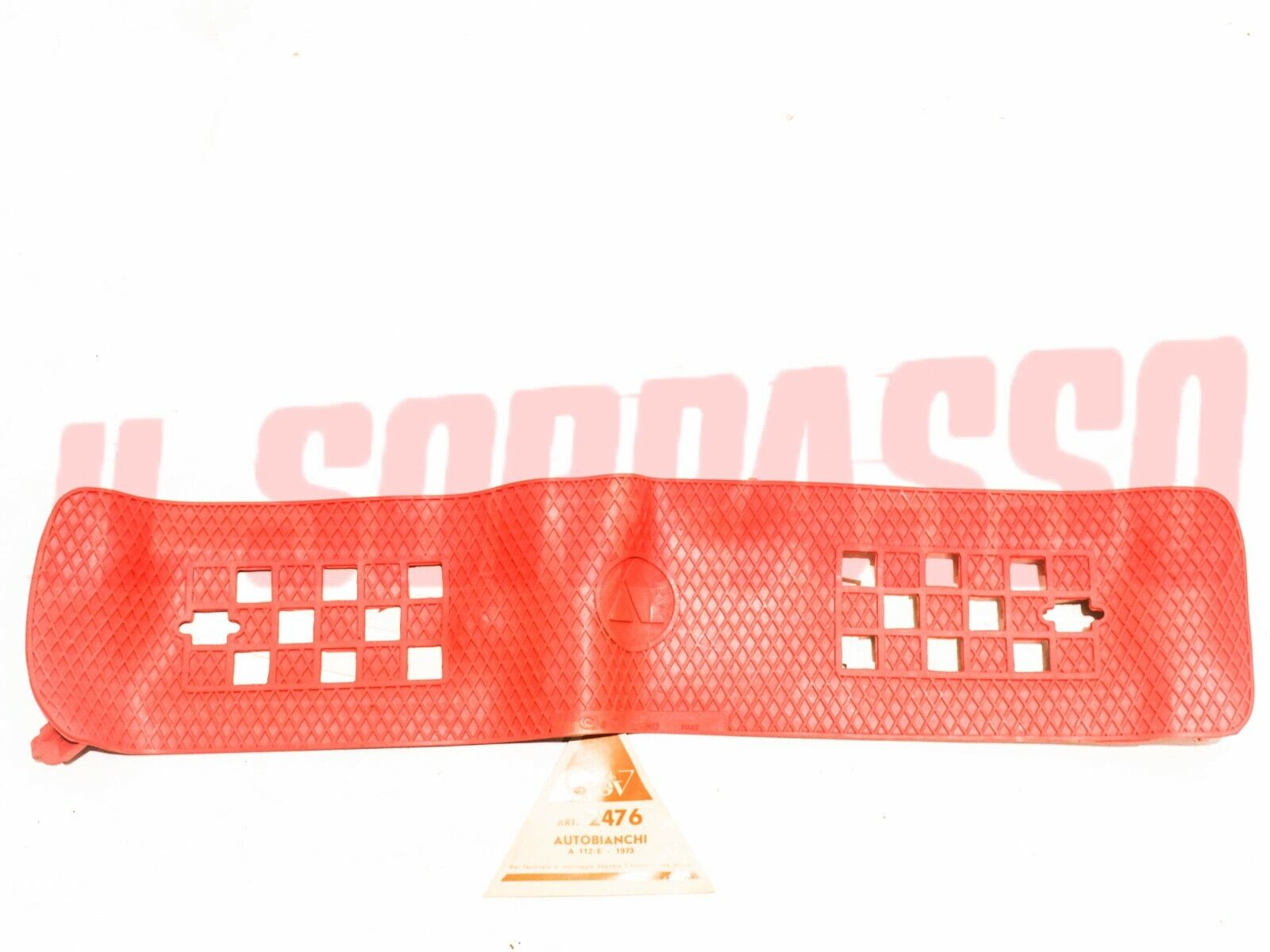 MASCHERINA COPRI RADIATORE ROSSA AUTOBIANCHI A112 ELEGANT 1973 ORIGINALE GEV