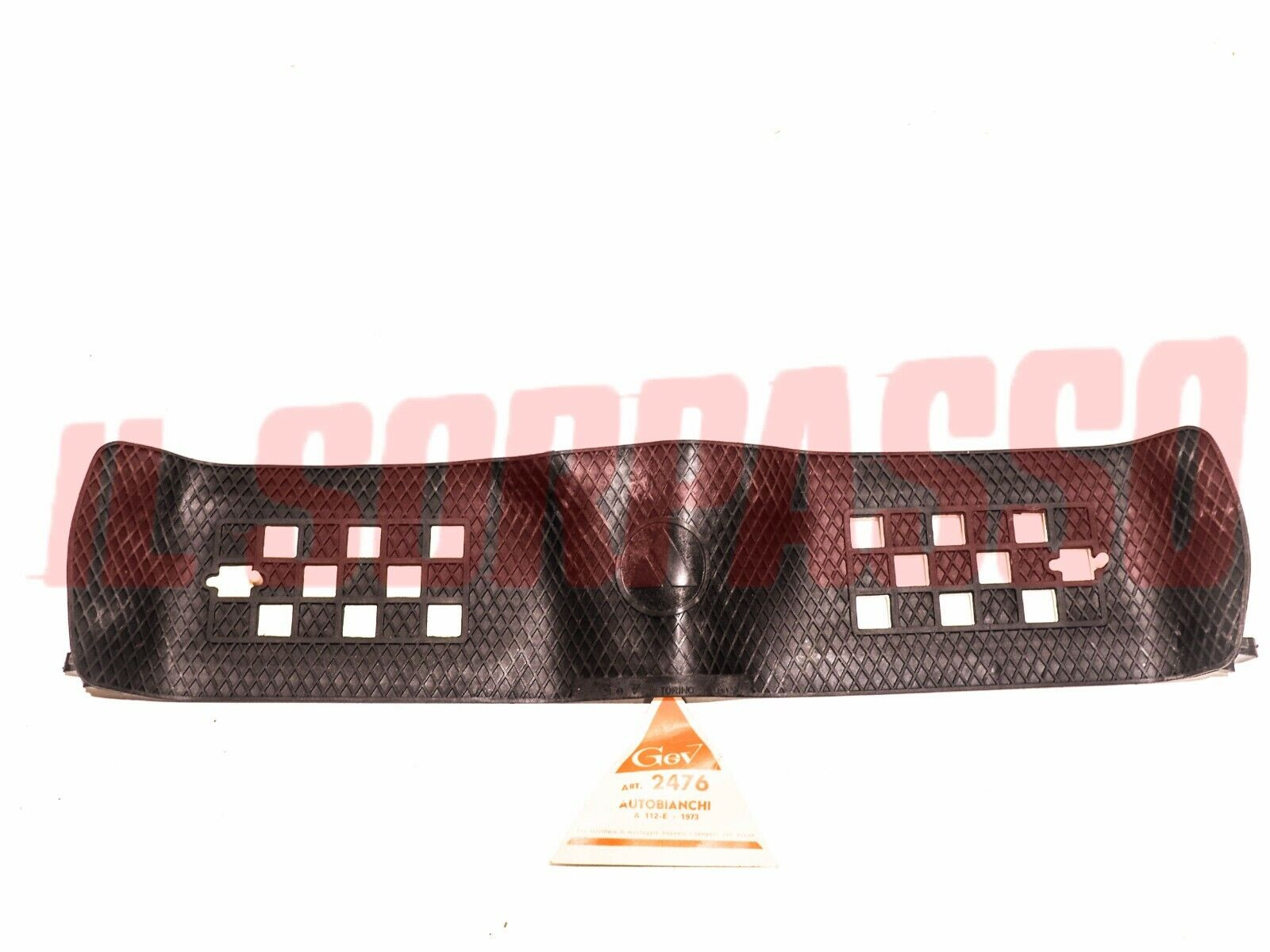 MASCHERINA COPRI RADIATORE NERA AUTOBIANCHI A112 ELEGANT 1973 ORIGINALE GEV