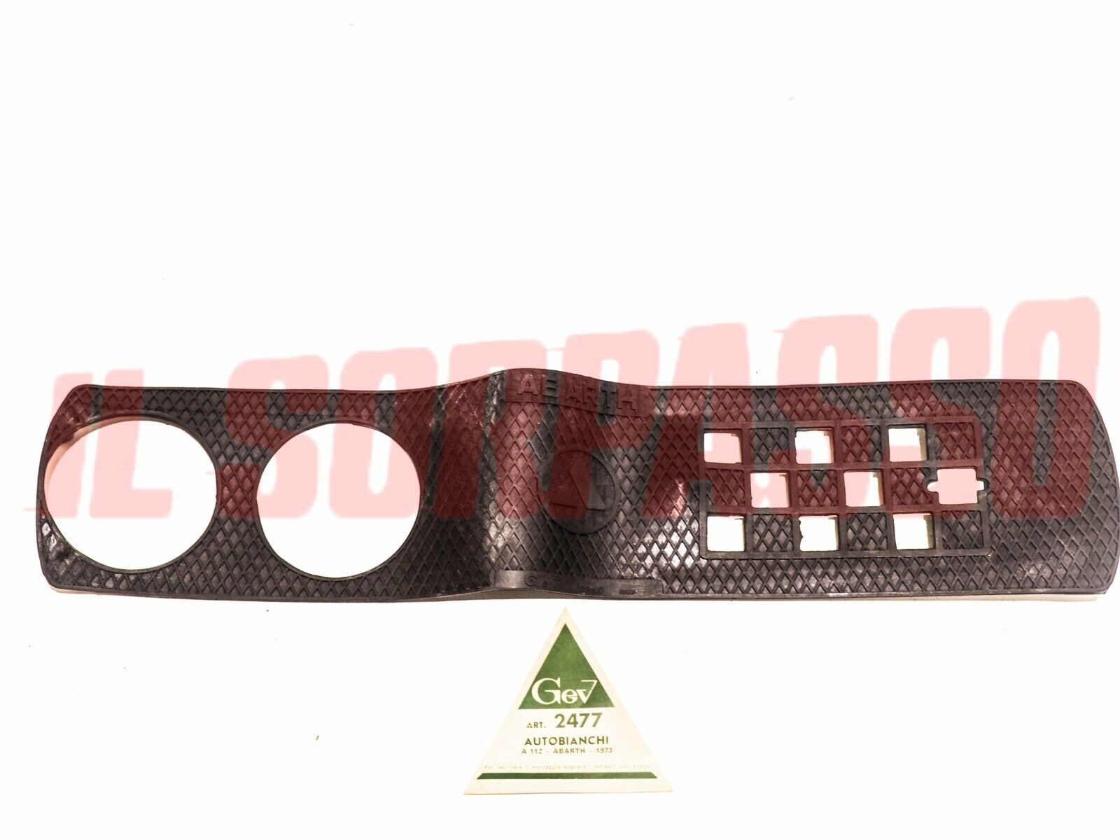 MASCHERINA COPRI RADIATORE NERA AUTOBIANCHI A112 ABARTH 1973 ORIGINALE GEV