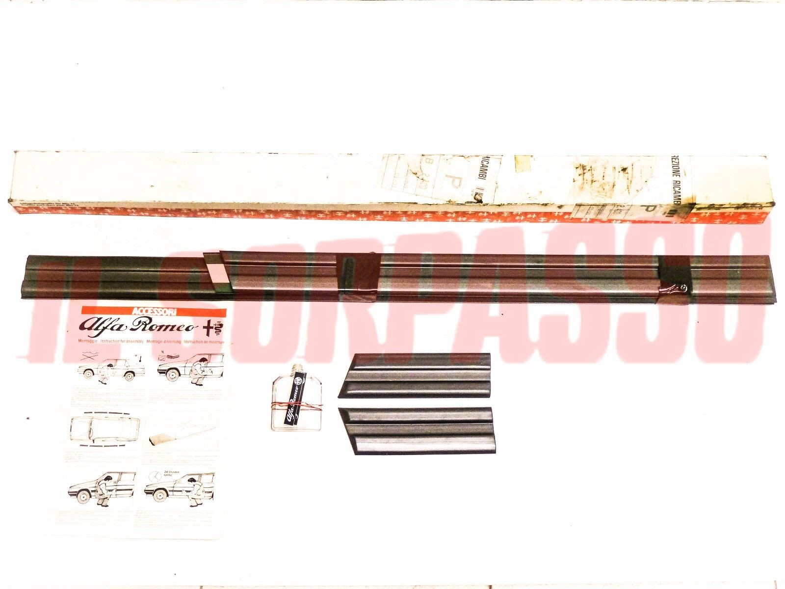 KIT MODANATURE LATERALI PORTE PARAFANGHI ALFA ROMEO 75 TURBO ACCESSORI ORIGINALI