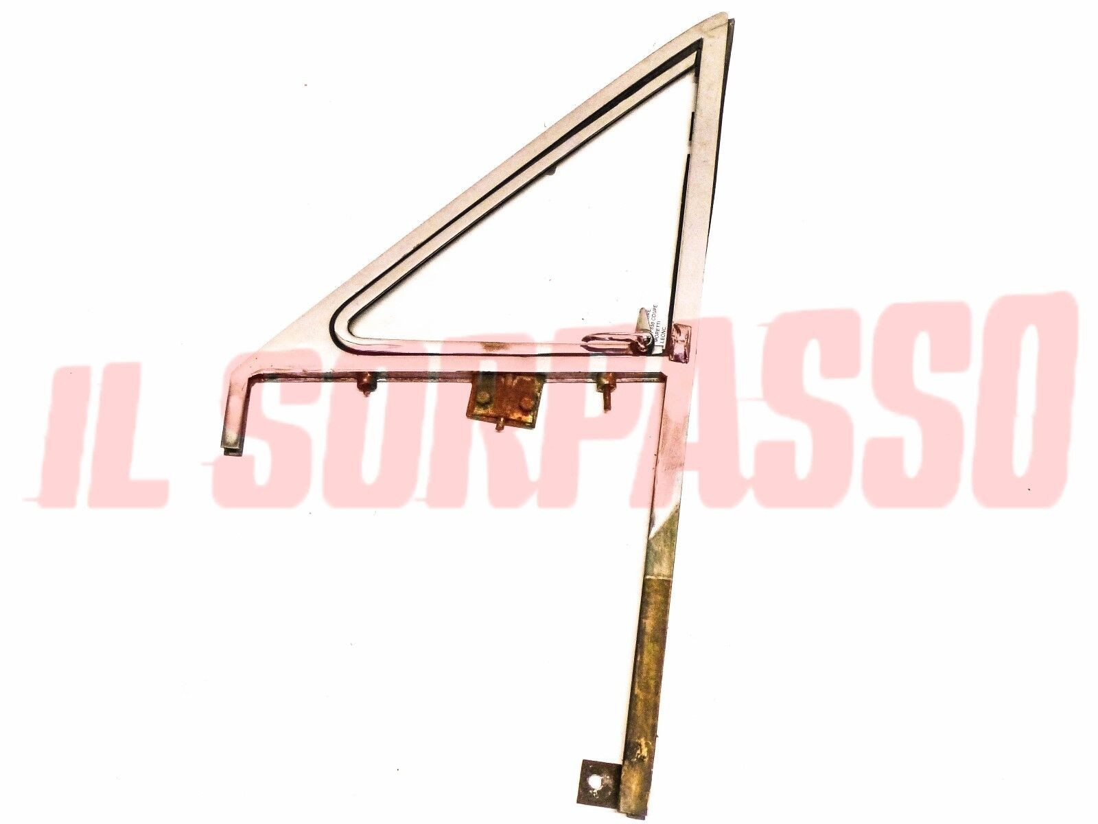DEFLETTORE COMPLETO DI VETRO PORTA DESTRA FIAT 850 COUPE MORETTI ORIGINALE
