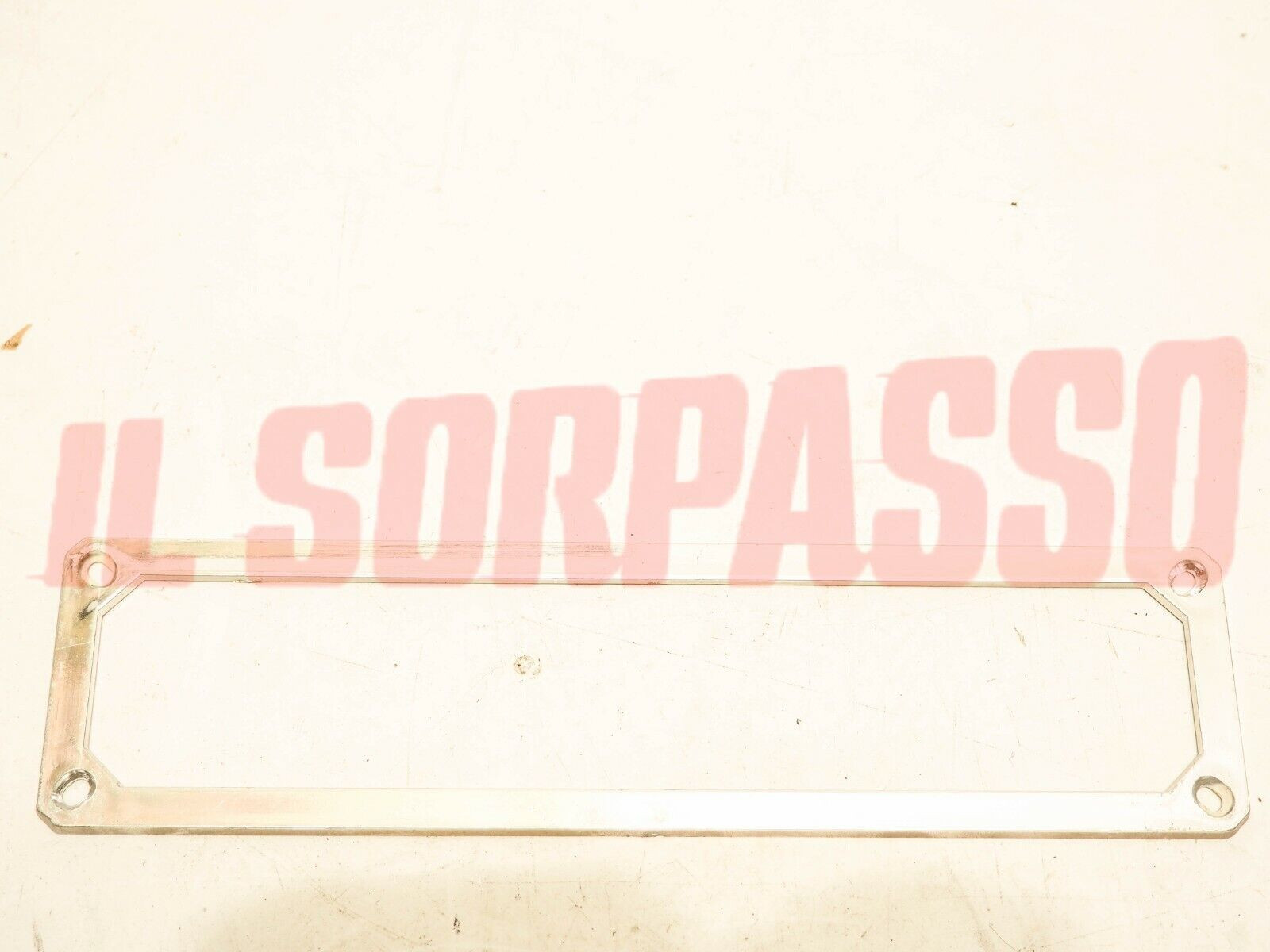 CORNICE PORTA TARGA ANTERIORE CROMATA FIAT 127 128 850 900 T A112 ALFETTA ORIGIN