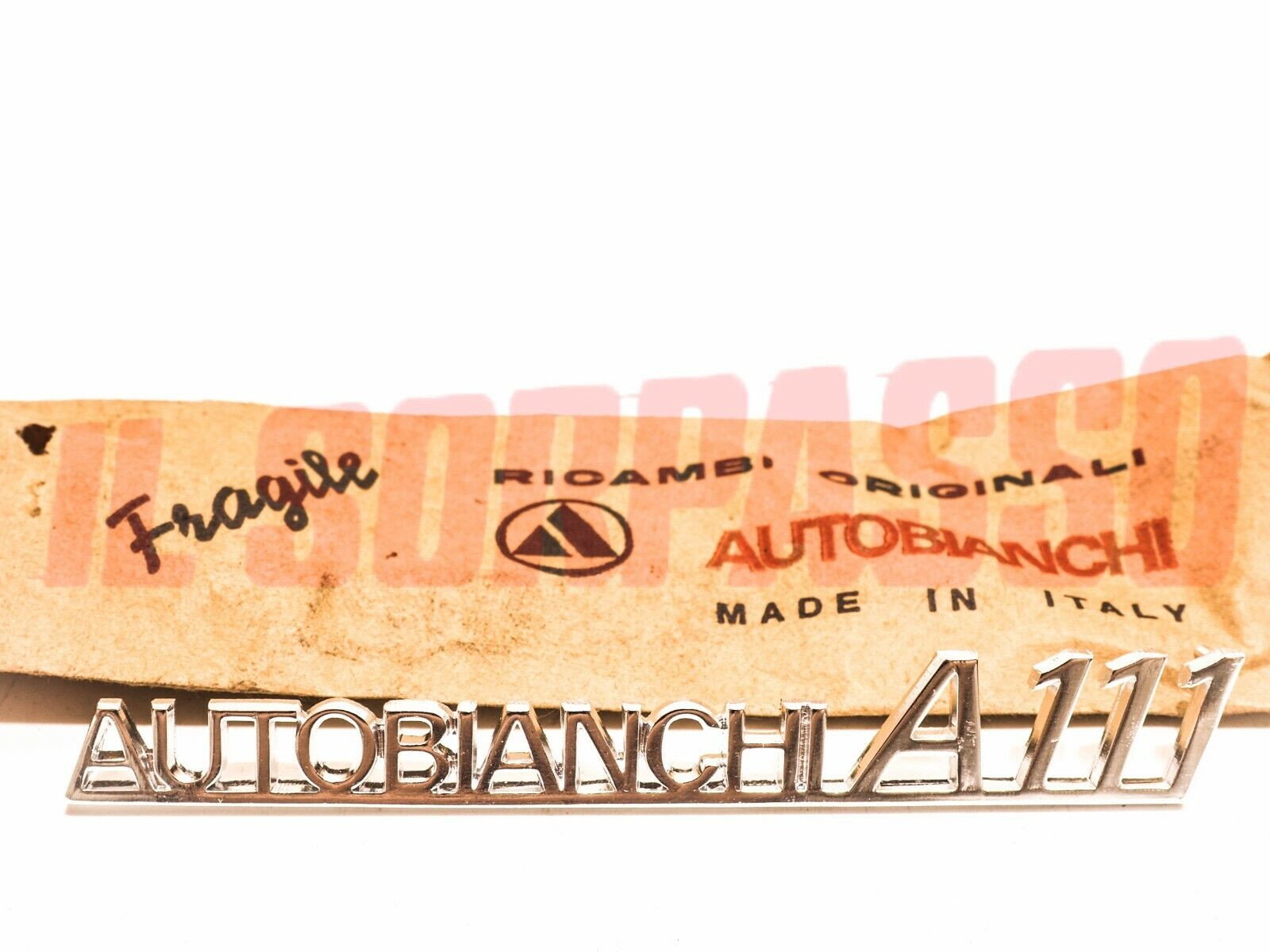 SCRITTA SIGLA CRUSCOTTO AUTOBIANCHI A111 ORIGINALE