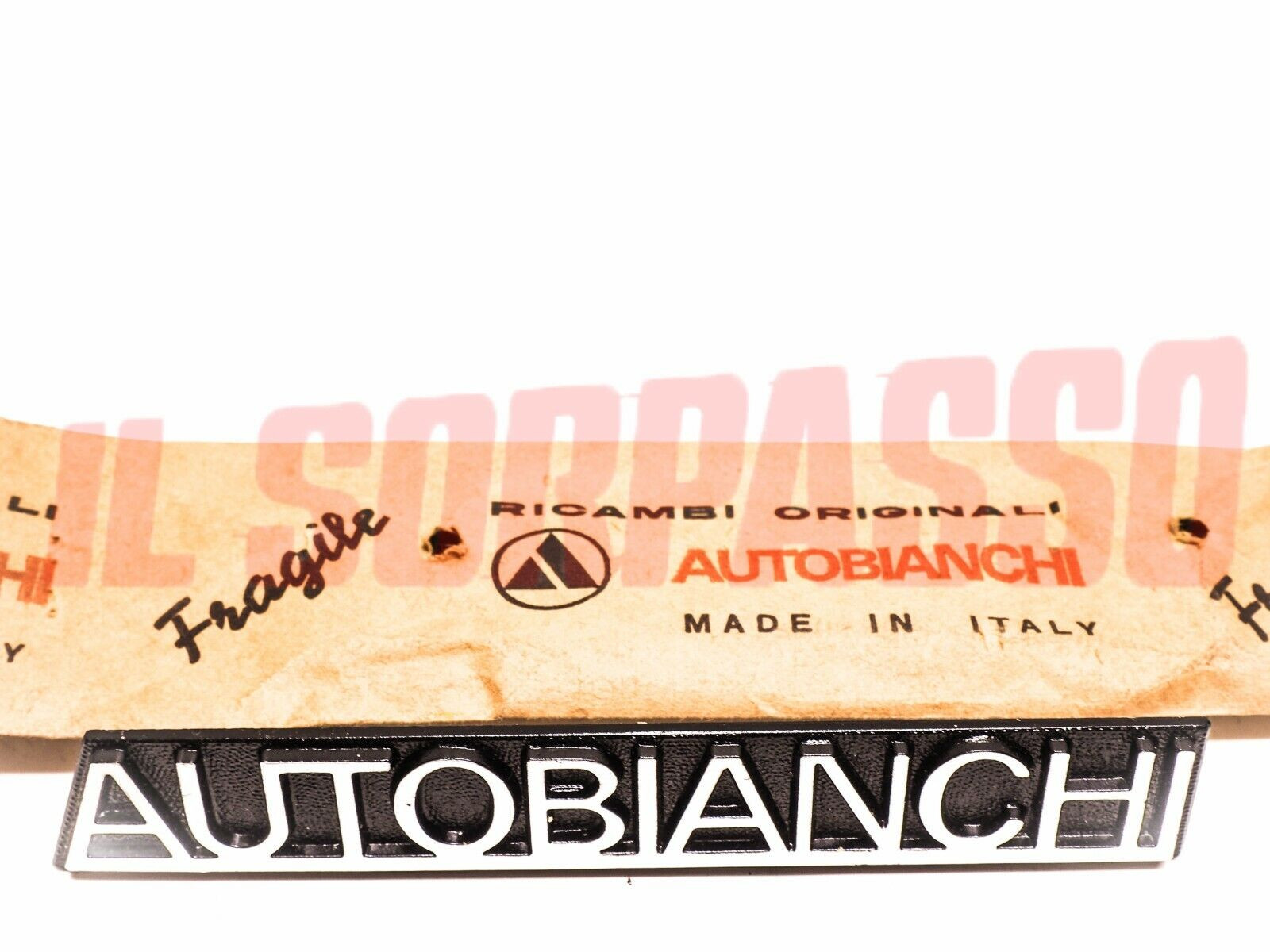 SCRITTA SIGLA POSTERIORE AUTOBIANCHI A111 2 SERIE ORIGINALE