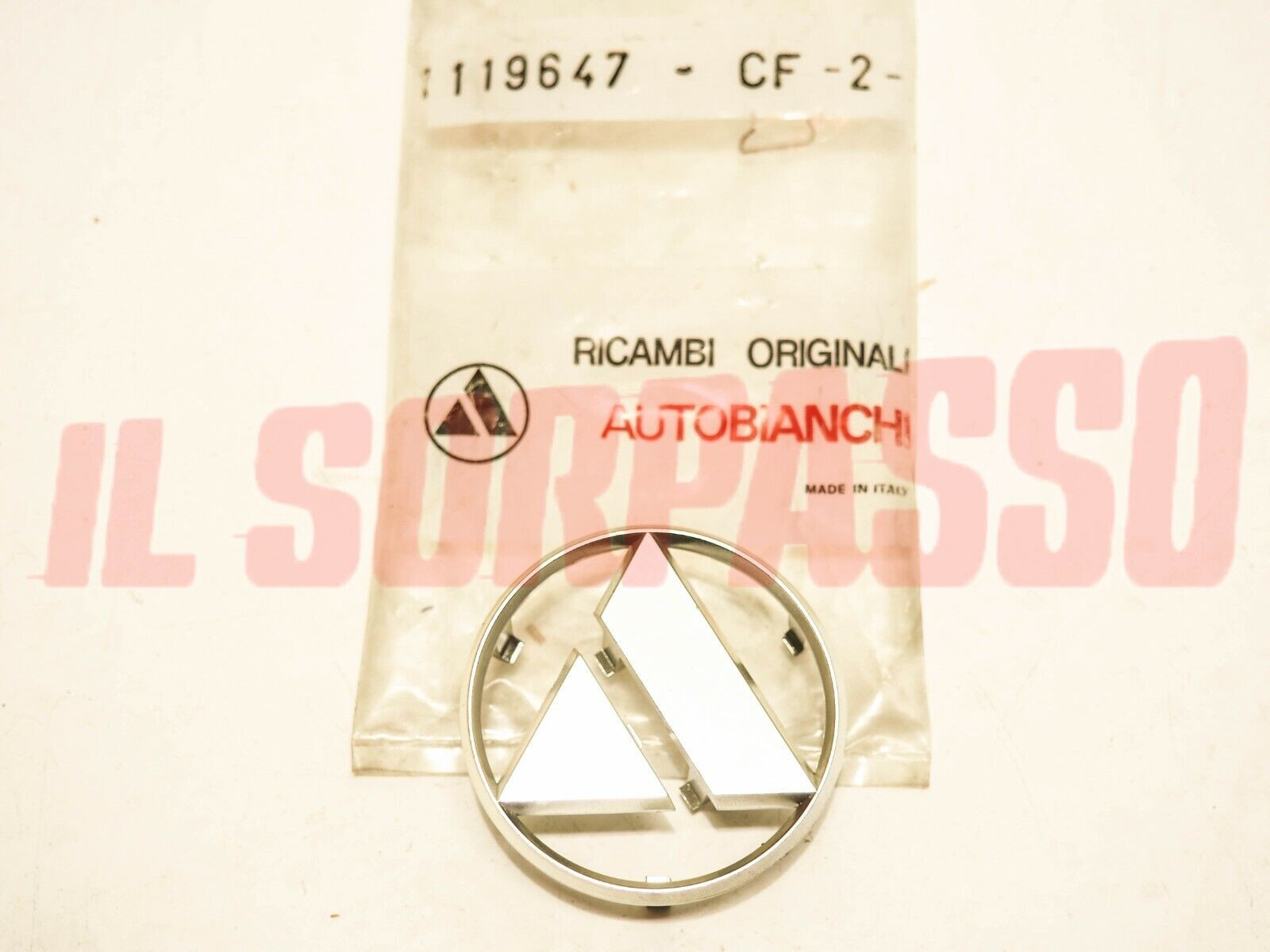 STEMMA SCRITTA FREGIO AUTOBIANCHI A112 ELEGANT ORIGINALE