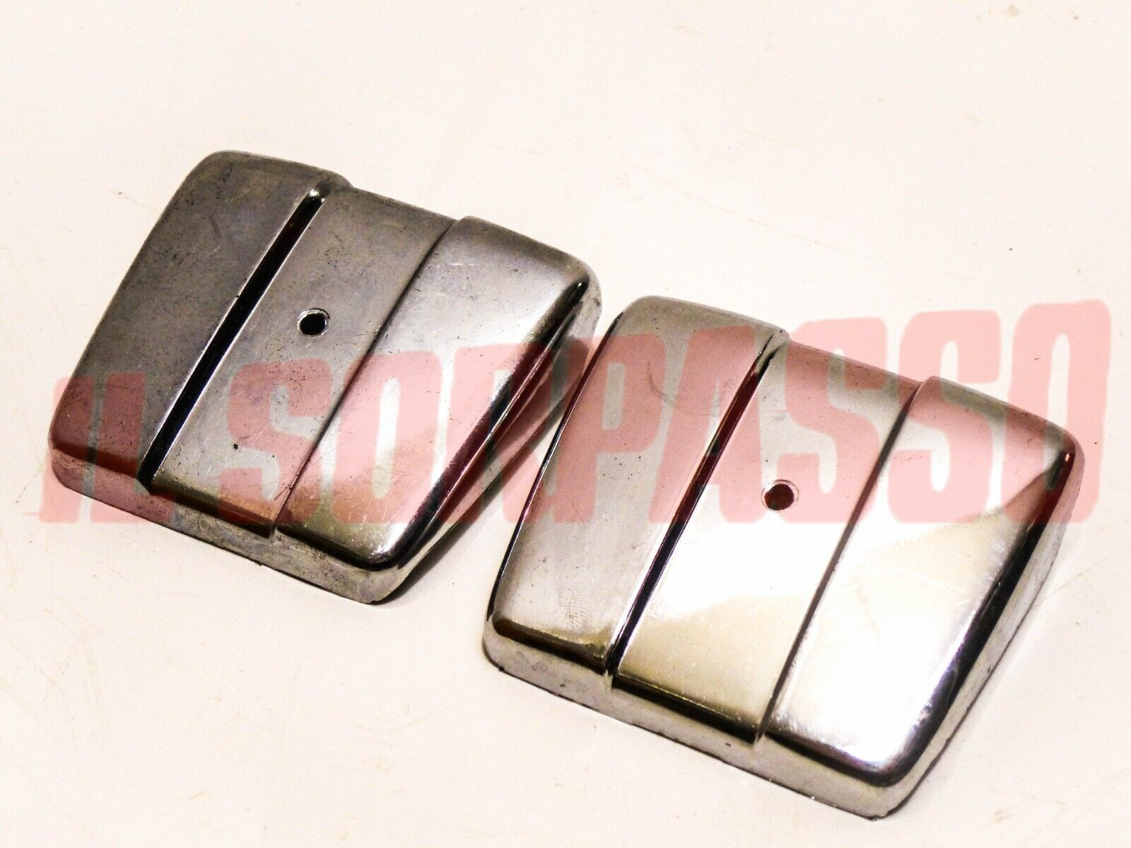 COPRI CERNIERE CROMATE BAULE PORTELLONE COFANO POSTERIORE FIAT 127 1 SERIE