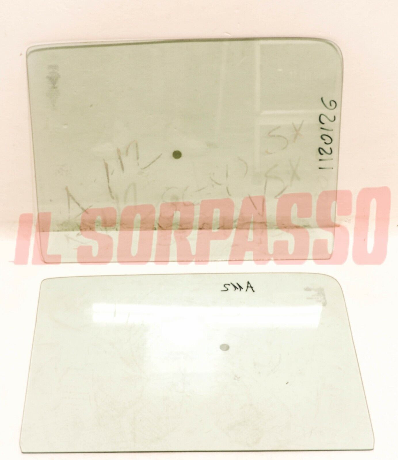 VETRI SCENDENTI PORTA DESTRA SINISTRA AUTOBIANCHI A112 + ABARTH AZZURRATI 