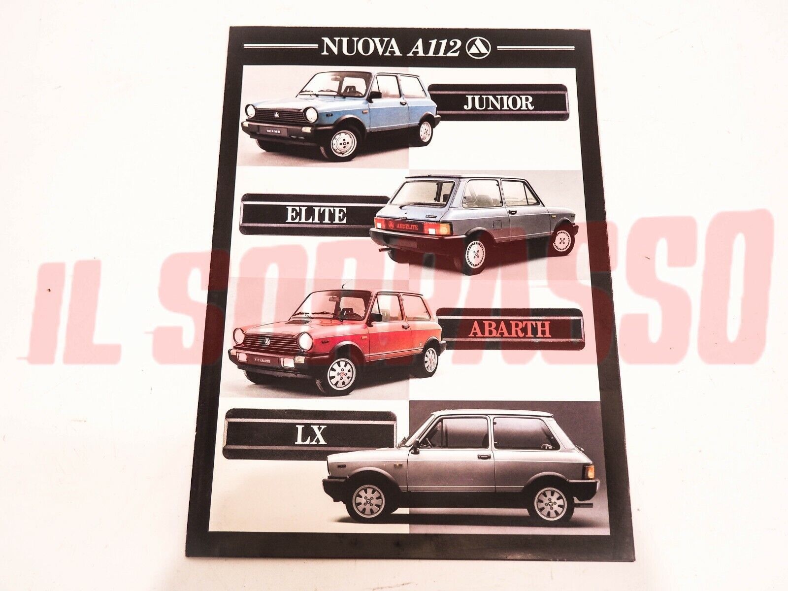 BROCHURE DEPLIANT CARATTERISTICHE TECNICHE A112 ABARTH JUNIOR ELITE LX