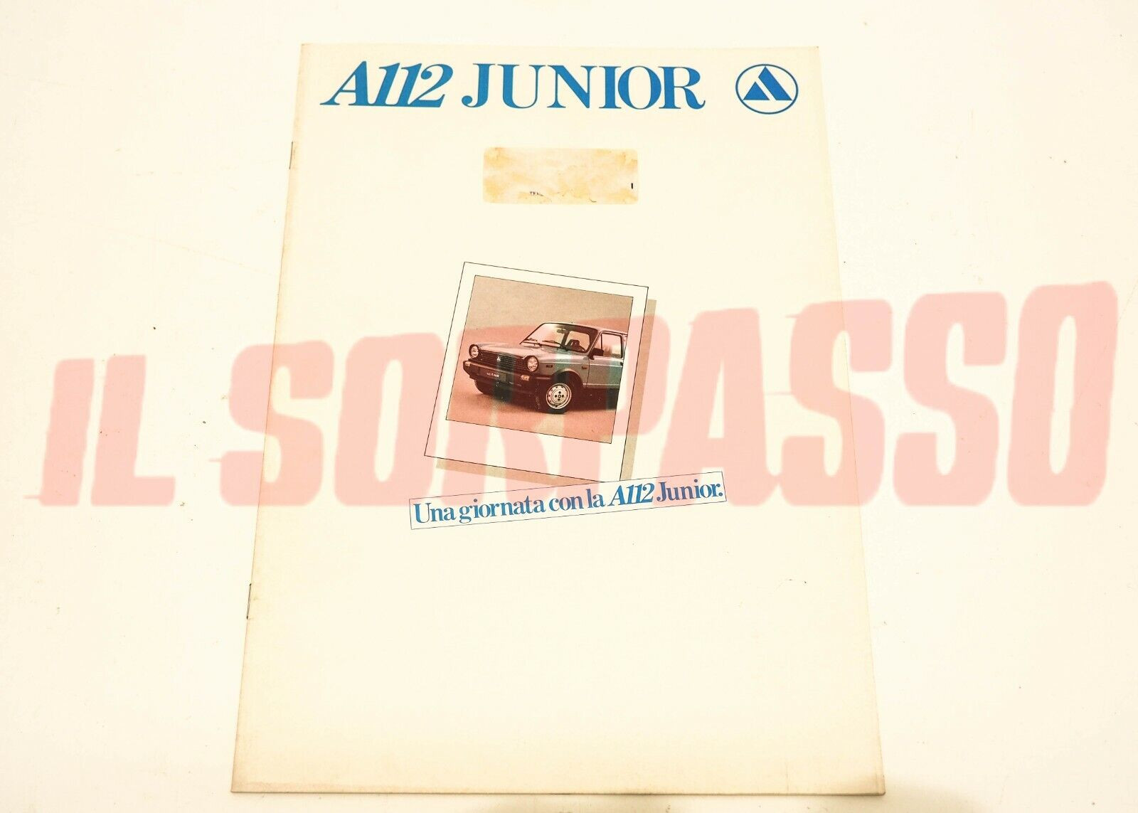 PUBBLICITA' BROCHURE DEPLIANT AUTOBIANCHI A112 JUNIOR ORIGINALE DELL'EPOCA
