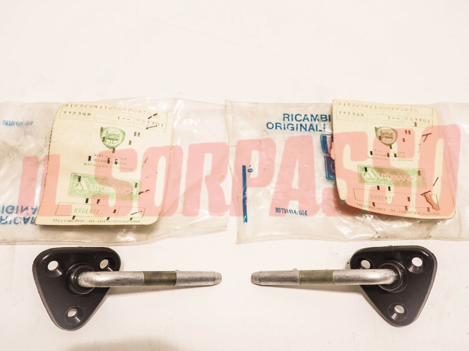 STAFFE SUPPORTI ALETTE ANTINE PARASOLE AUTOBIANCHI A112 2 S + ABARTH ORIGINALI