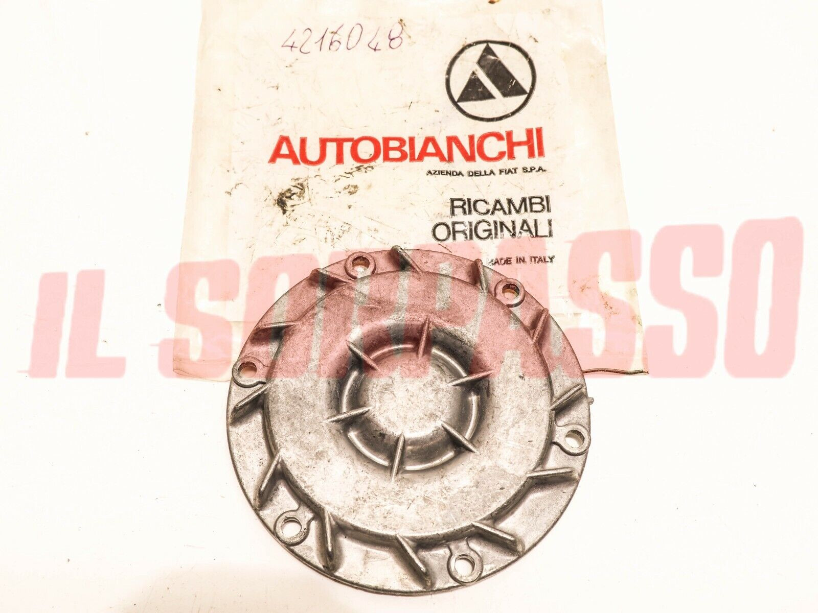 COPERCHIO PULEGGIA ALBERO MOTORE AUTOBIANCHI A112 + ABARTH ORIGINALE