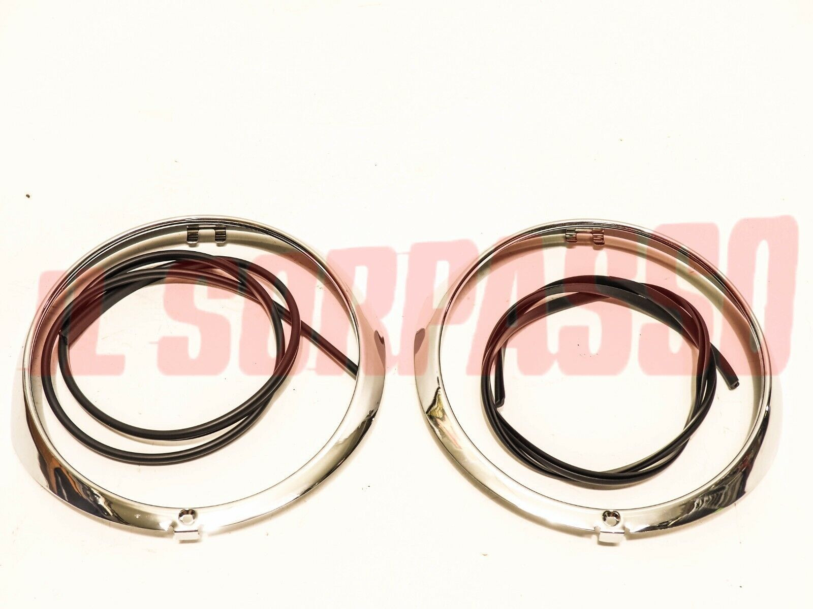 CORNICI CERCHI FARO DESTRO + SINISTRO ALFA ROMEO DUETTO SPIDER 2 3 4 SERIE