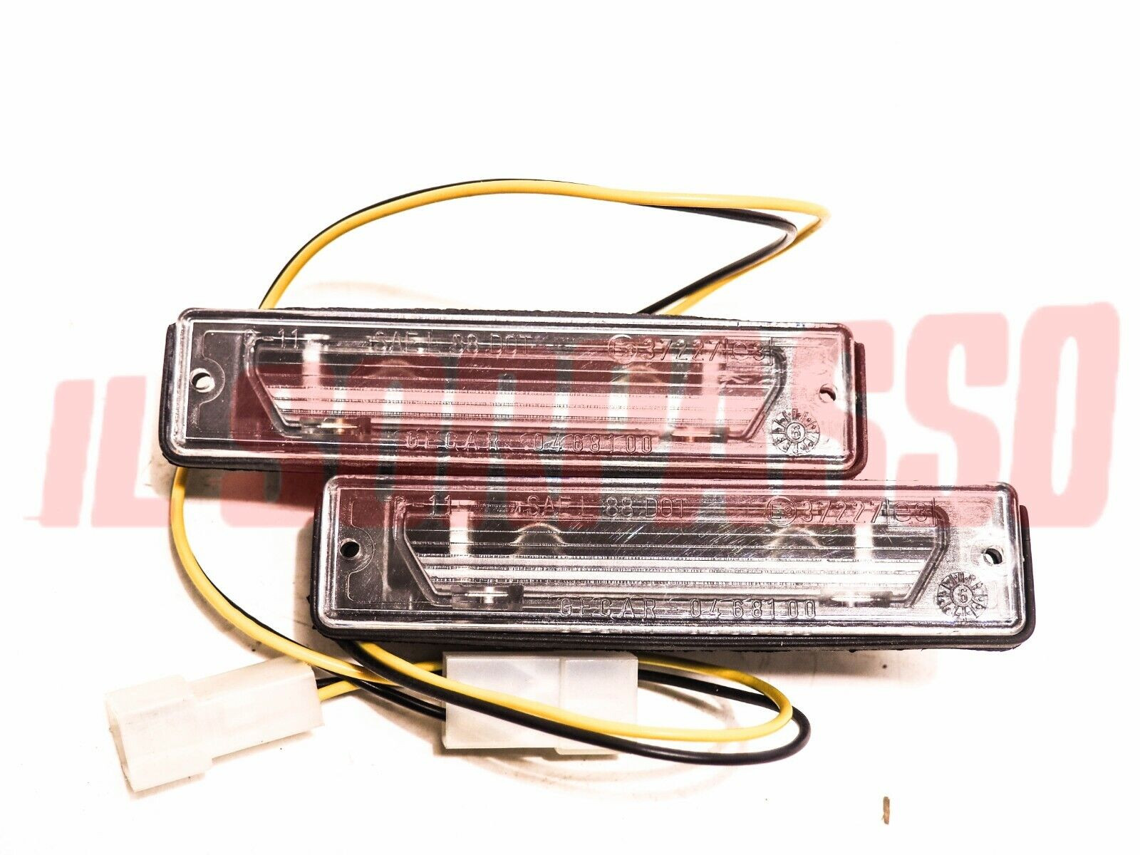 FANALINI LUCI TARGA SU PARAURTI POSTERIORE AUTOBIANCHI A112 7 SERIE + ABARTH