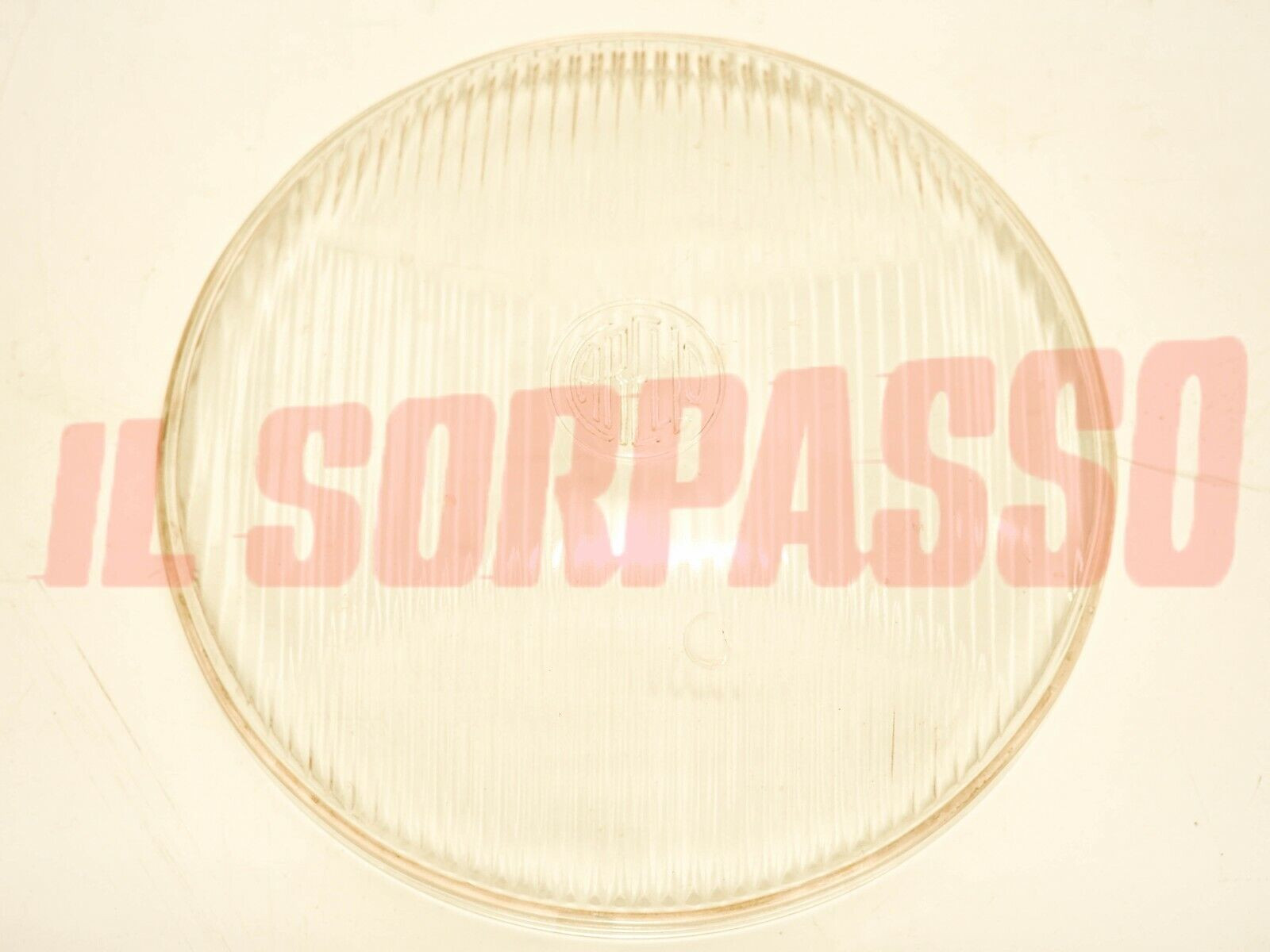 VETRO BOMBATO GRUPPO OTTICO FANALE FIAT BALILLA + FUORISERIE LOGO CARELLO