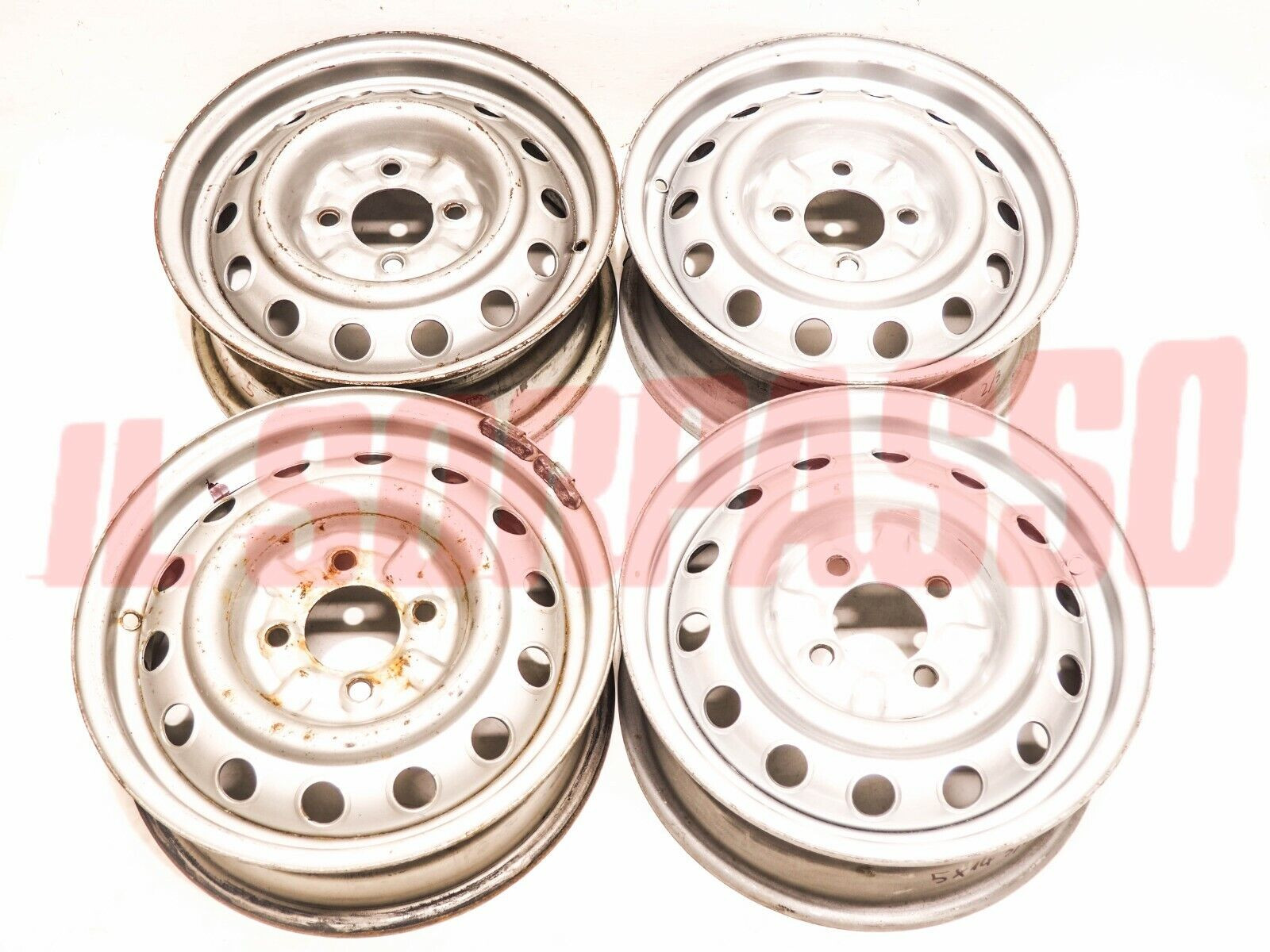 CERCHI RUOTA  ALFA ROMEO GT DUETTO GIULIA 1750 2000 MOD. CON COPPETTA 5 X 14 