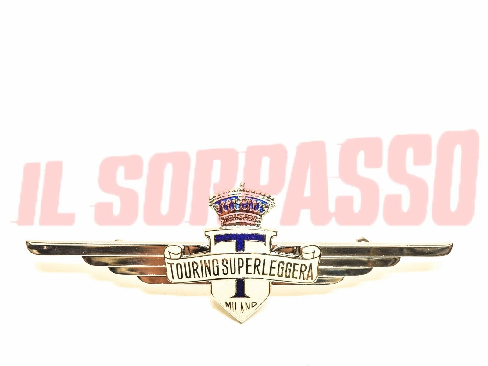 STEMMA SCRITTA LOGO SMALTATO TOURING SUPER LEGGERA MILANO ALFA ROMEO FERRARI