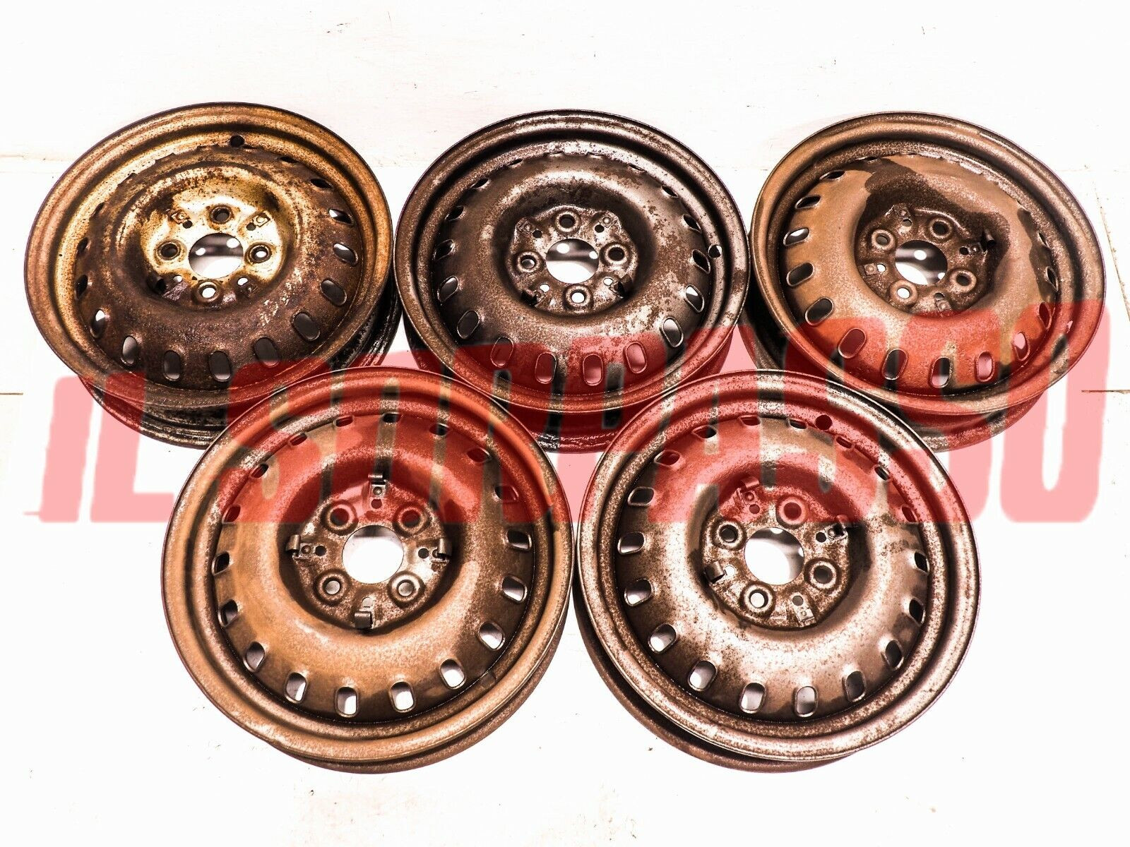  CERCHI RUOTA BORRANI FIAT 1100 103 FUORISERIE - TV - VIGNALE ORIGINALI