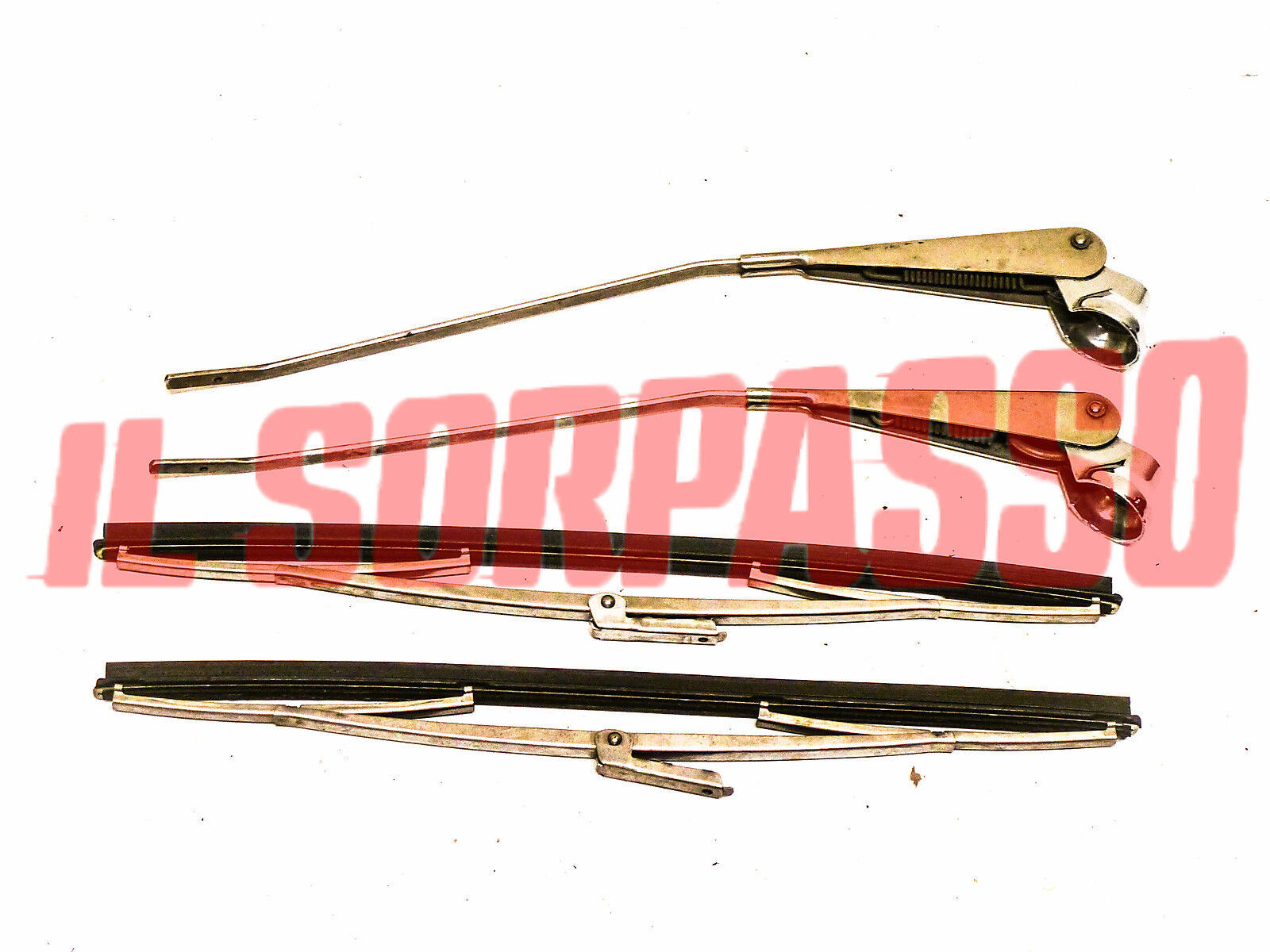 BRACCI + SPAZZOLE TERGI TERGICRISTALLI FIAT 850 COUPE SPORT ORIGINALI