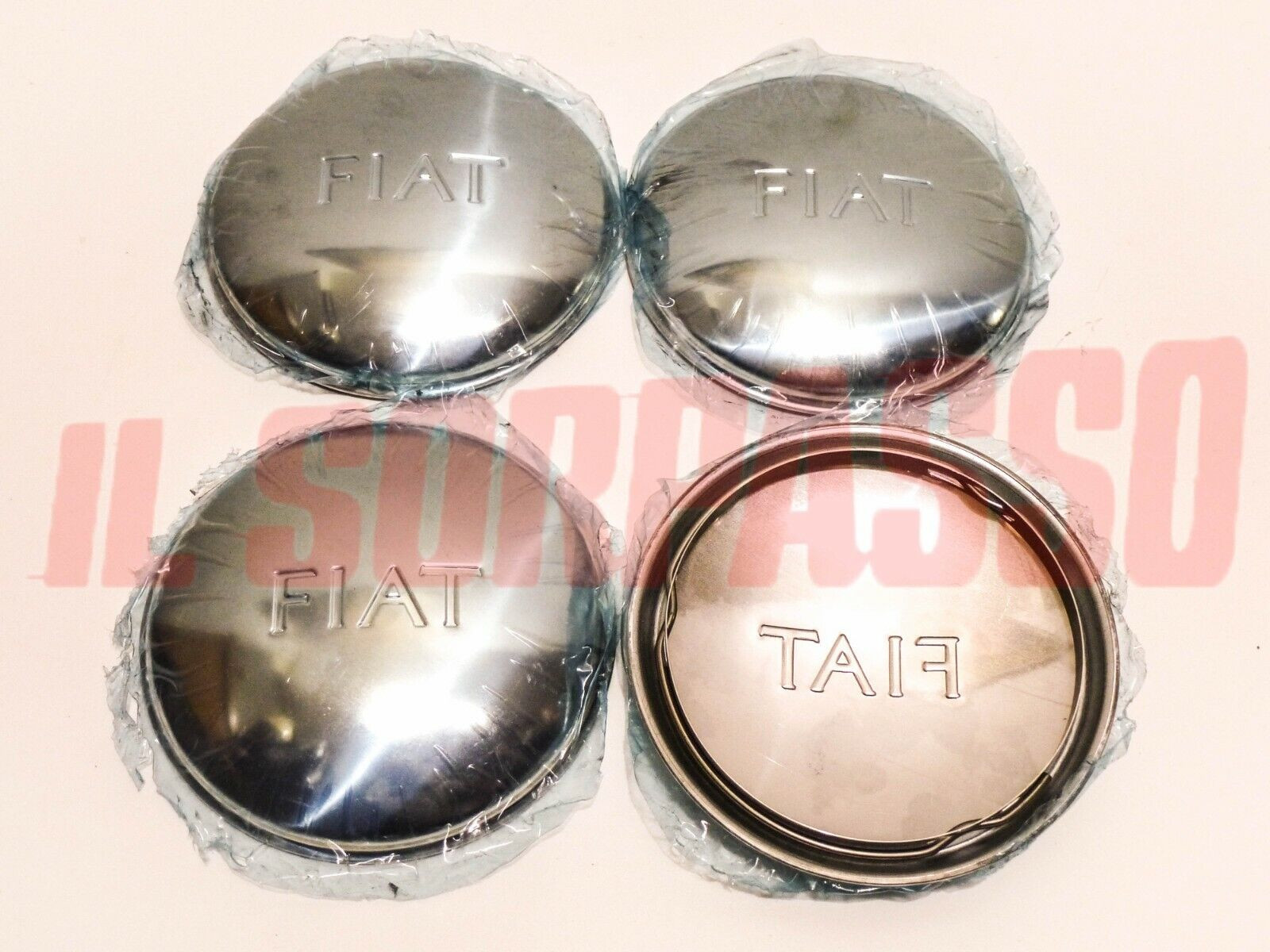 COPPE BORCHIE CERCHI RUOTA IN ALLUMINIO FIAT TOPOLINO 500 C + BELVEDERE