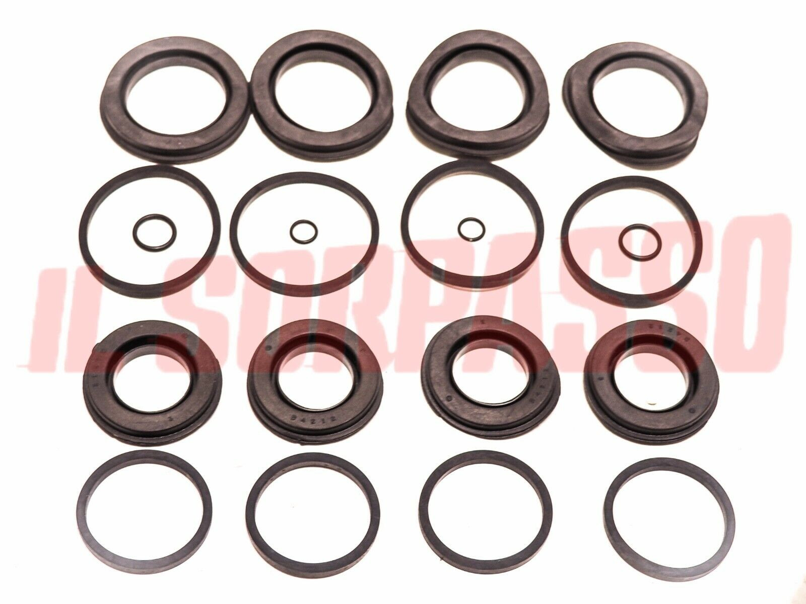 KIT REVISIONE GOMMINI PINZE FRENI ANTERIORI + POSTERIORI ALFA ROMEO ALFA SUD 