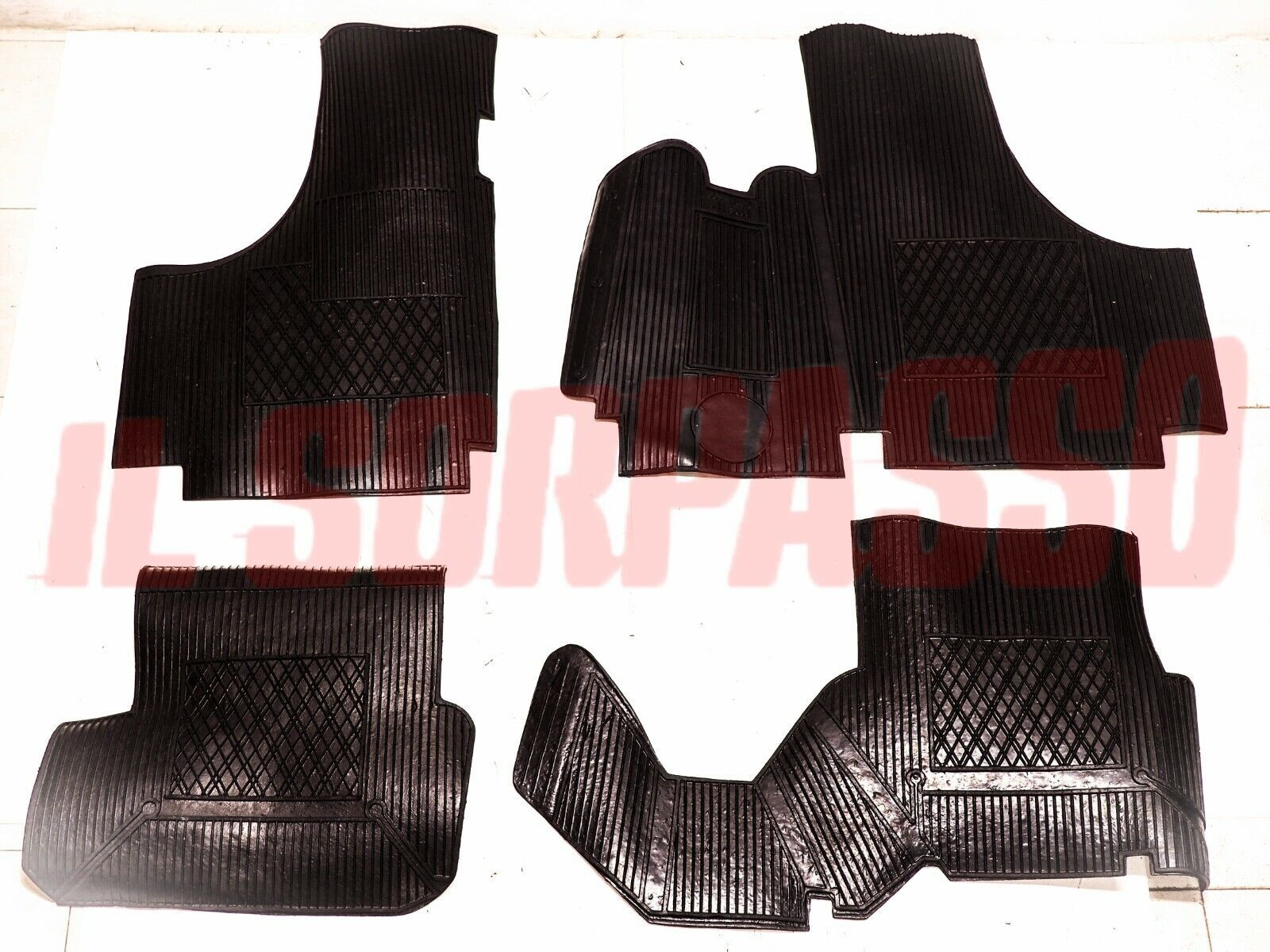 TAPPETI GOMMA INTERNI NERI FIAT 500 D - F - L - R + 126