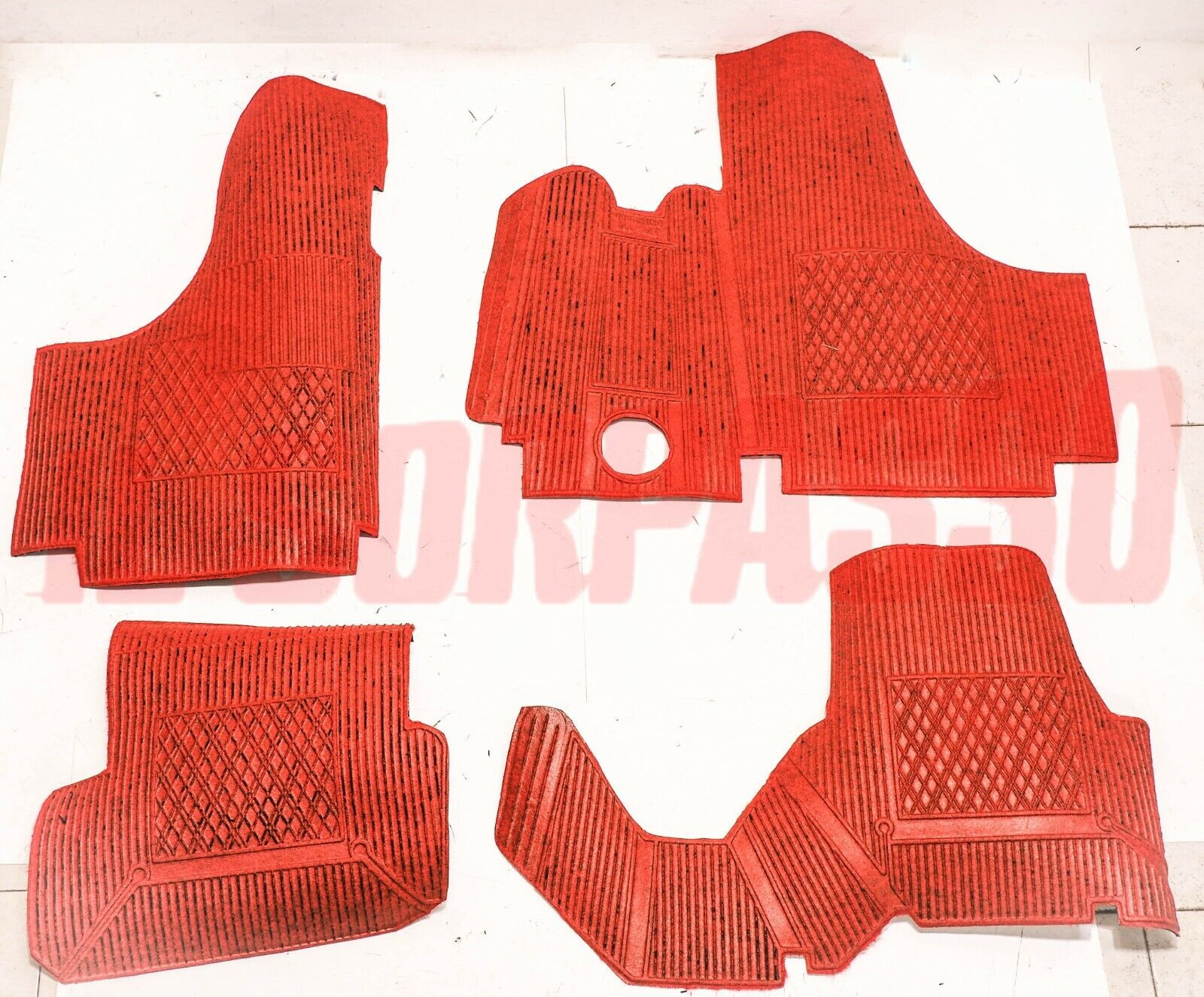 TAPPETI GOMMA INTERNI ROSSI FIAT 500 D - F - L - R + 126