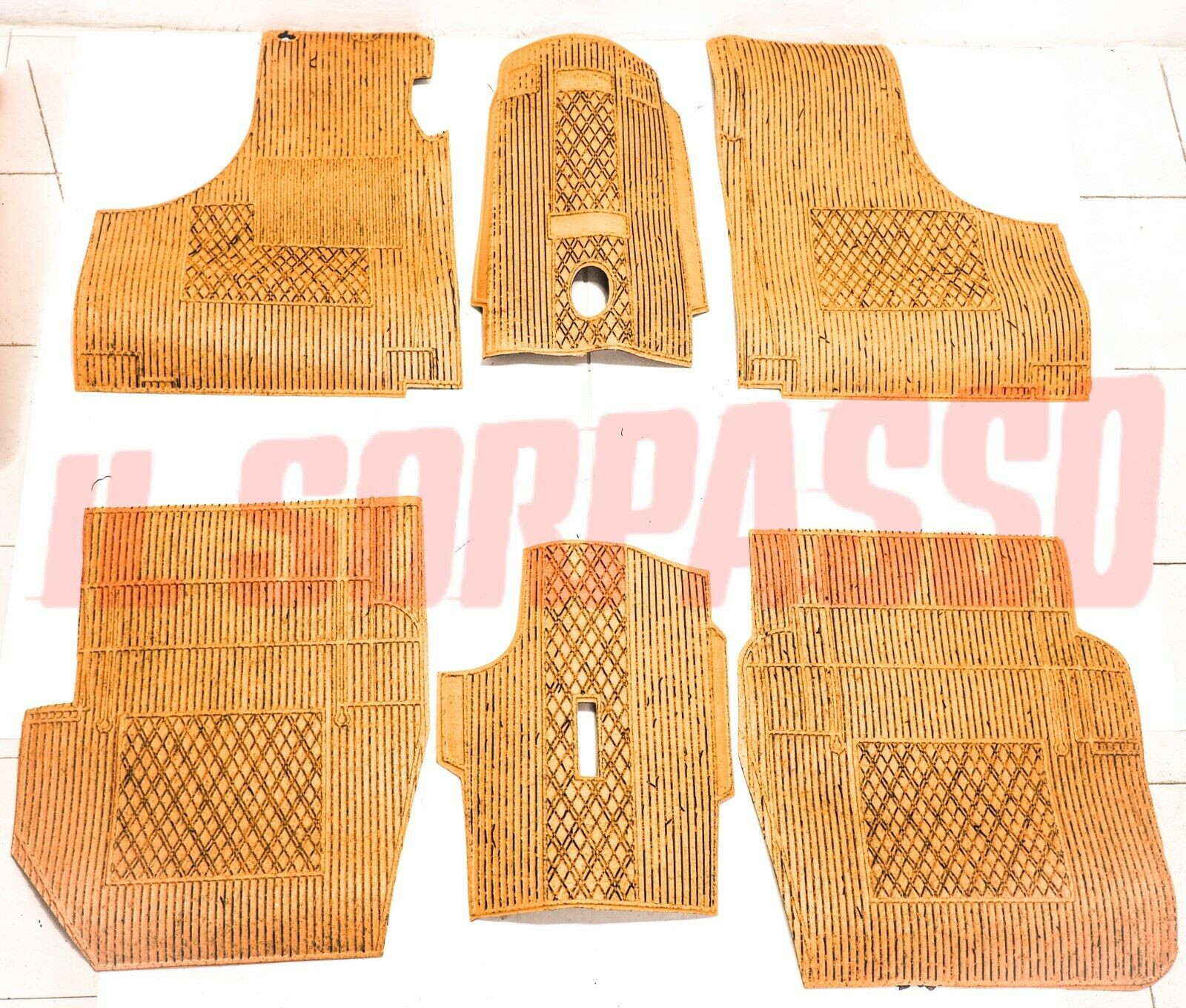 TAPPETI GOMMA INTERNI OCRA FIAT 600 D - E