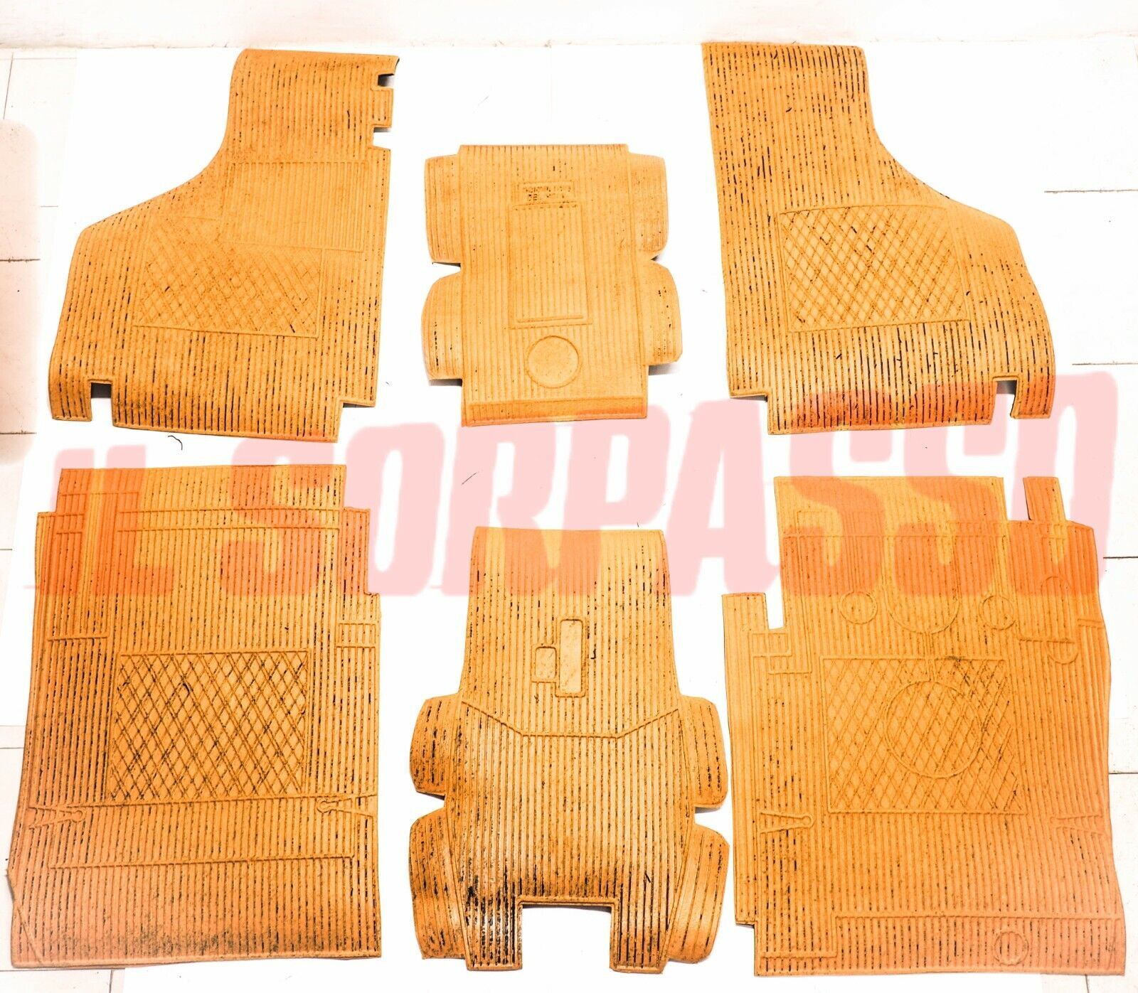 TAPPETI GOMMA INTERNI OCRA FIAT 850 BERLINA SPECIAL COUPE