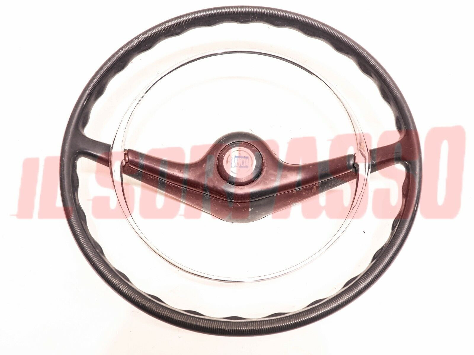 VOLANTE STERZO + CLACSON LANCIA FULVIA BERLINA 2C GT ORIGINALE .