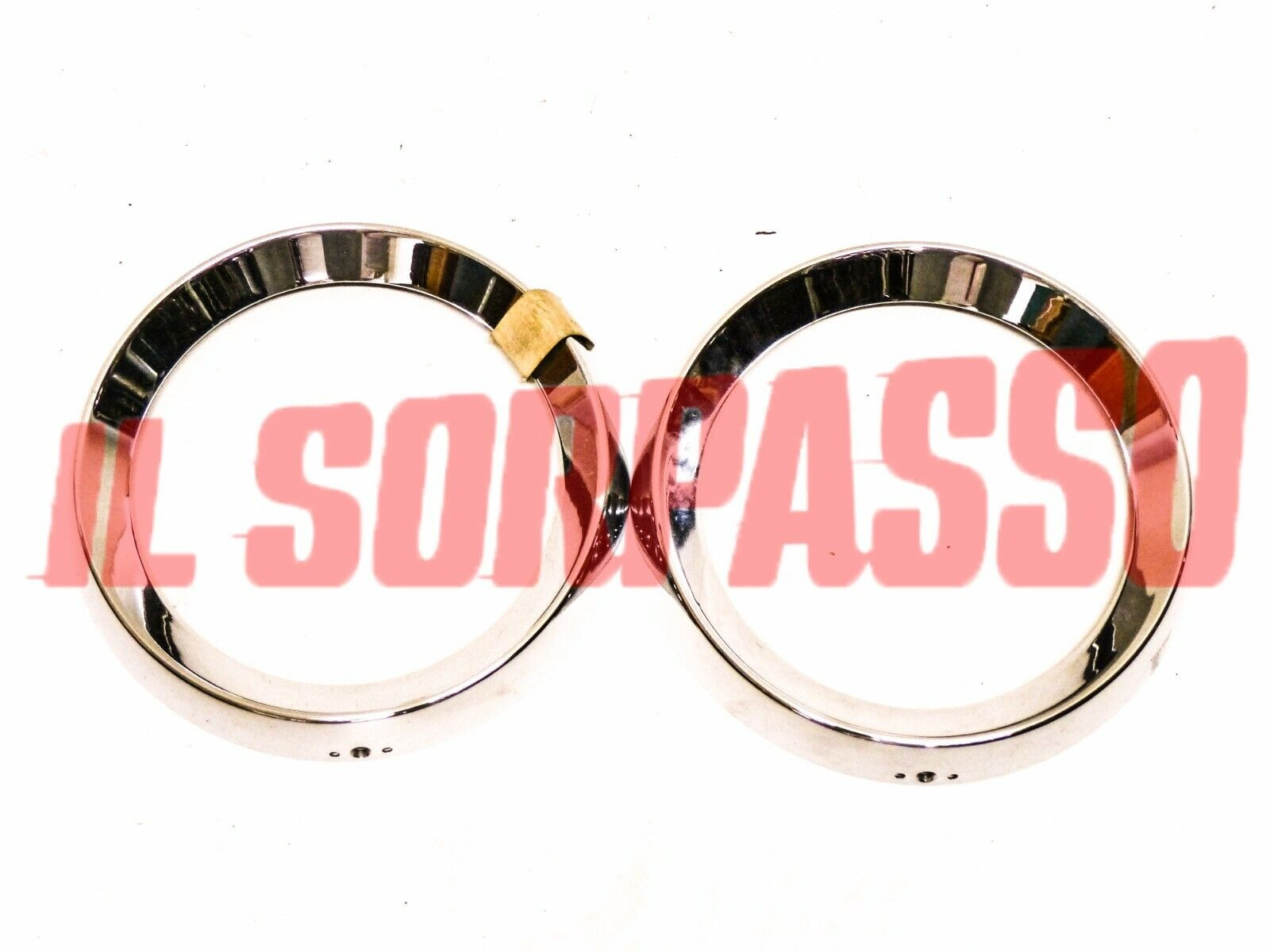 CORNICI CERCHI FARO ANTERIORI FIAT 1200 SPIDER ORIGINALI CARELLO