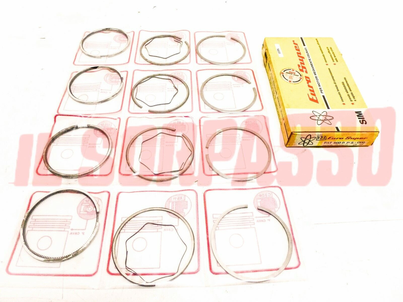 FASCE PISTONI MOTORE FIAT 1100 D 2S - 1300 - PRIMULA EURO SUPER DIAMETRO 72 MM