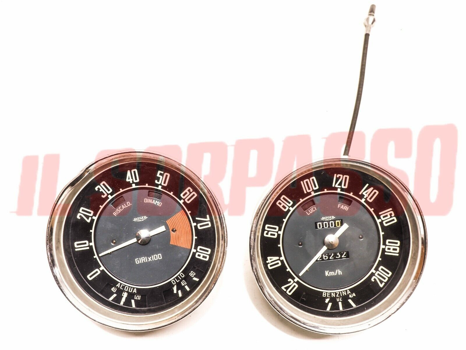 STRUMENTO CONTACHILOMETRI + CONTAGIRI CRUSCOTTO ALFA ROMEO GIULIA SUPER JAEGER