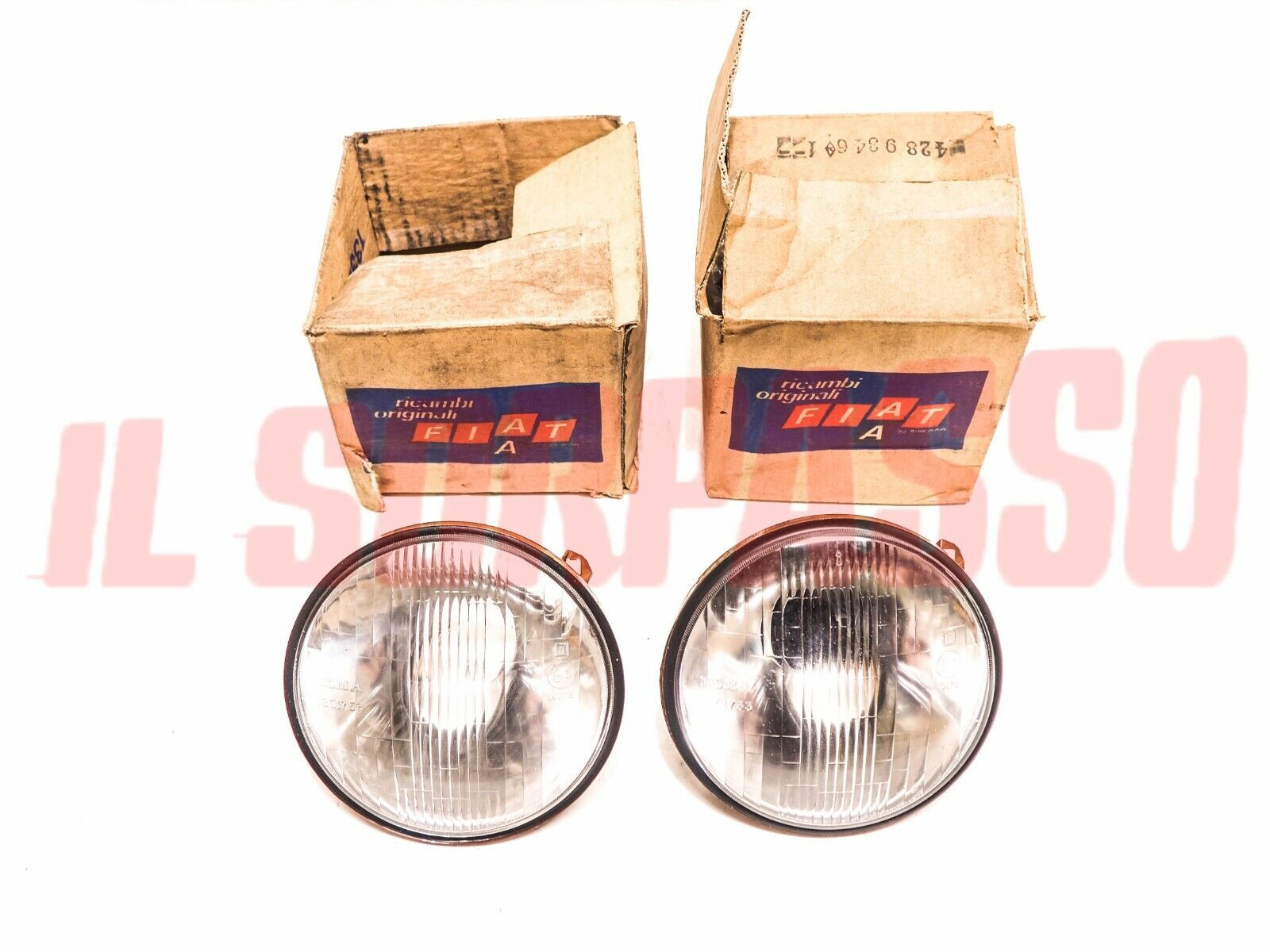 GRUPPI OTTICI FANALI FARI FIAT 128 COUPE SL + 131 SPECIAL + 132 ORIGINALI ELMA 