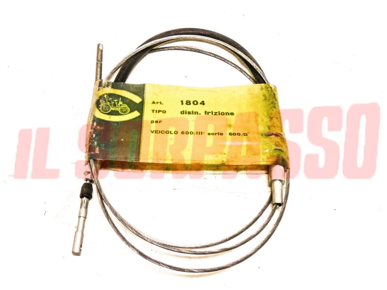 CAVO CORDA DISINNESTO FRIZIONE FIAT 600 3 SERIE - 600 D ORIGINALE