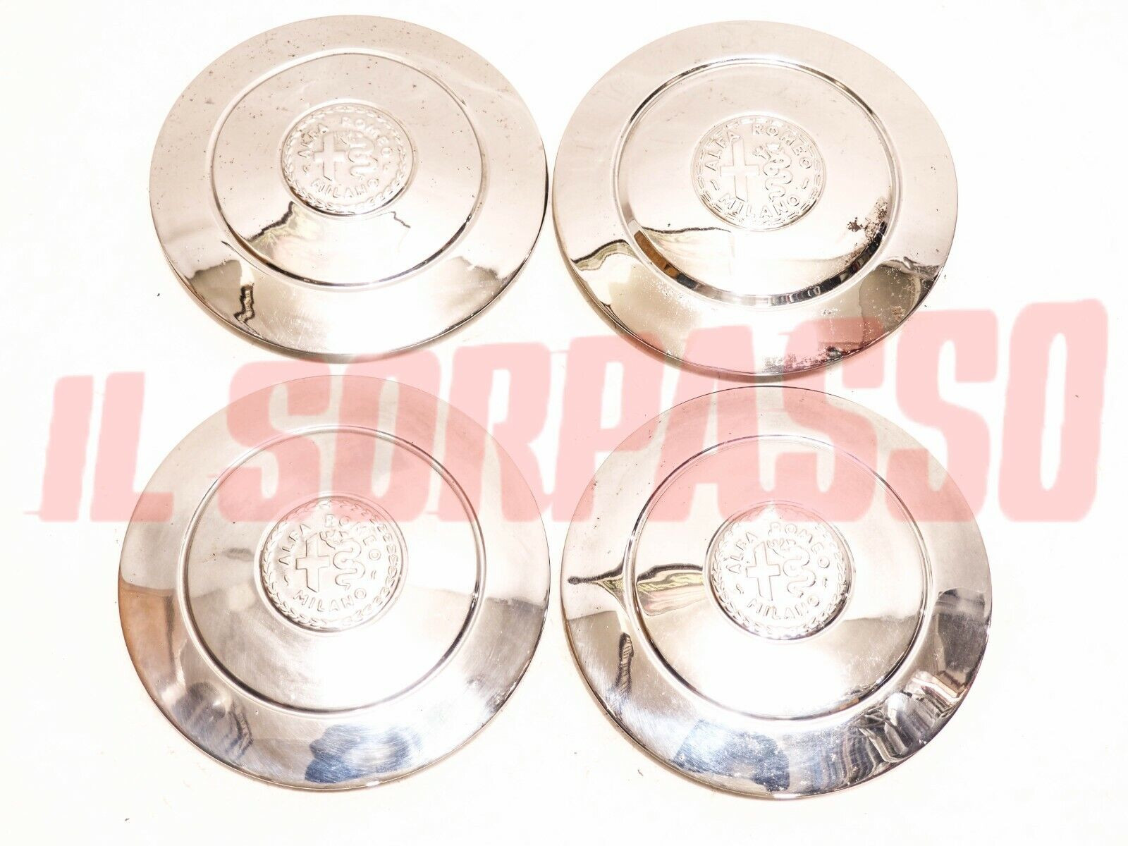 COPPE RUOTA BORCHIE CERCHI ALFA ROMEO GIULIETTA BERLINA ORIGINALI