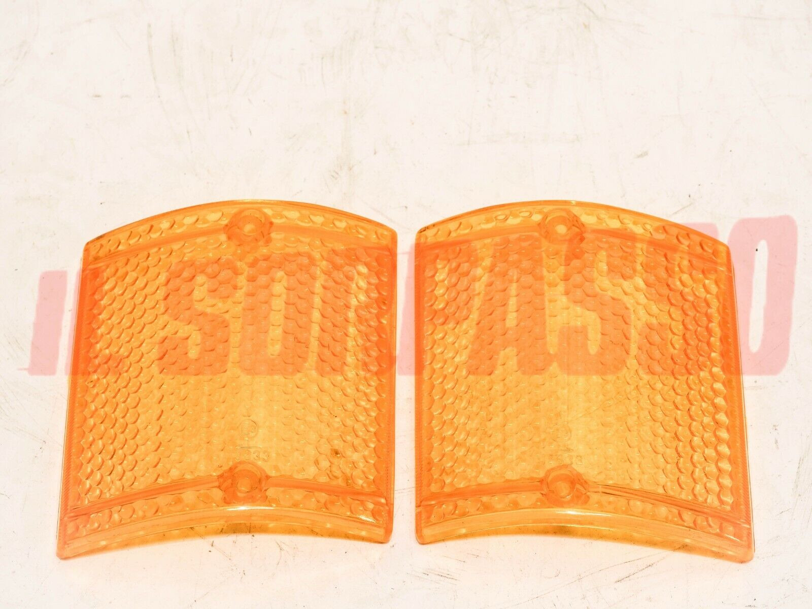 PLASTICHE FANALINI FRECCE ARANCIO FIAT 128 BERLINA RALLY ORIGINALI GECAR