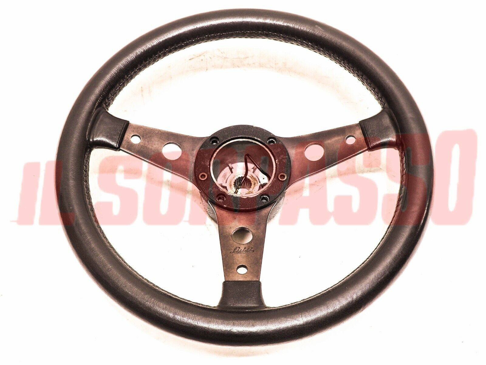 VOLANTE LUISI 3 RAZZE 2 FORI + MOZZO FIAT 126  500 - 600 - 850 - ABARTH DIAM. 34