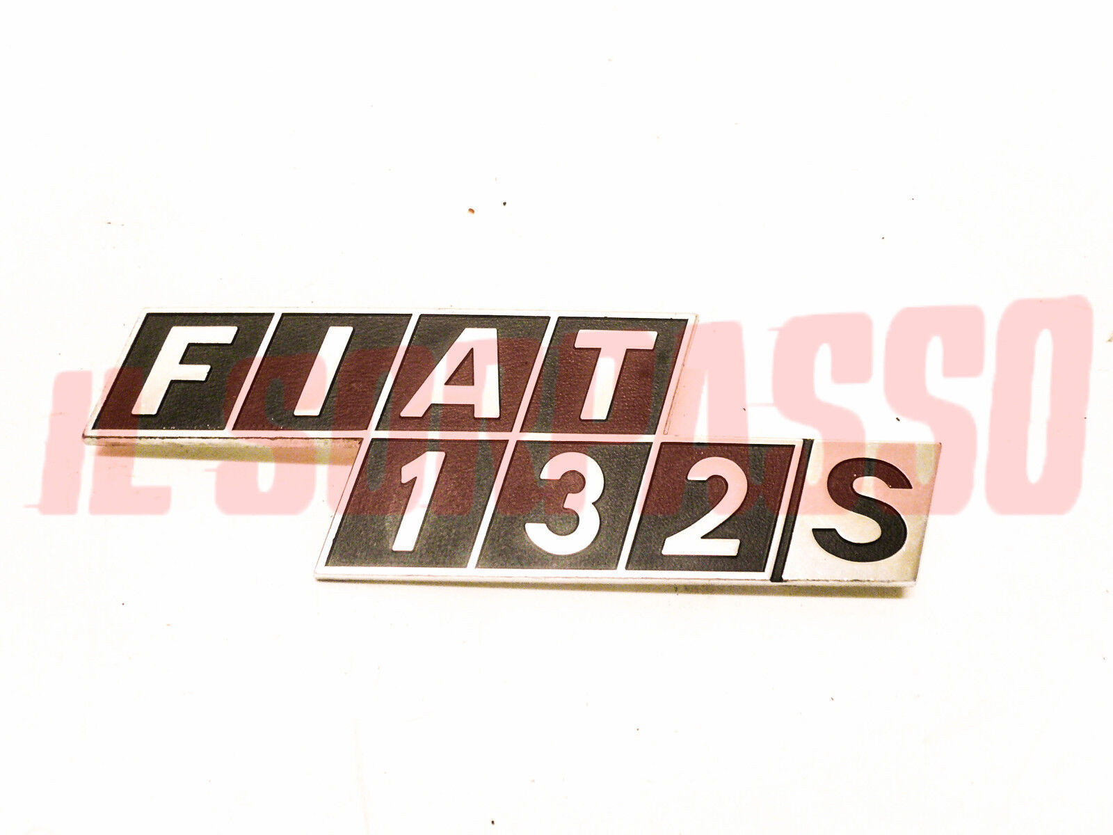 SCRITTA SIGLA COFANO POSTERIORE FIAT 132 S ALLUMINIO ORIGINALE