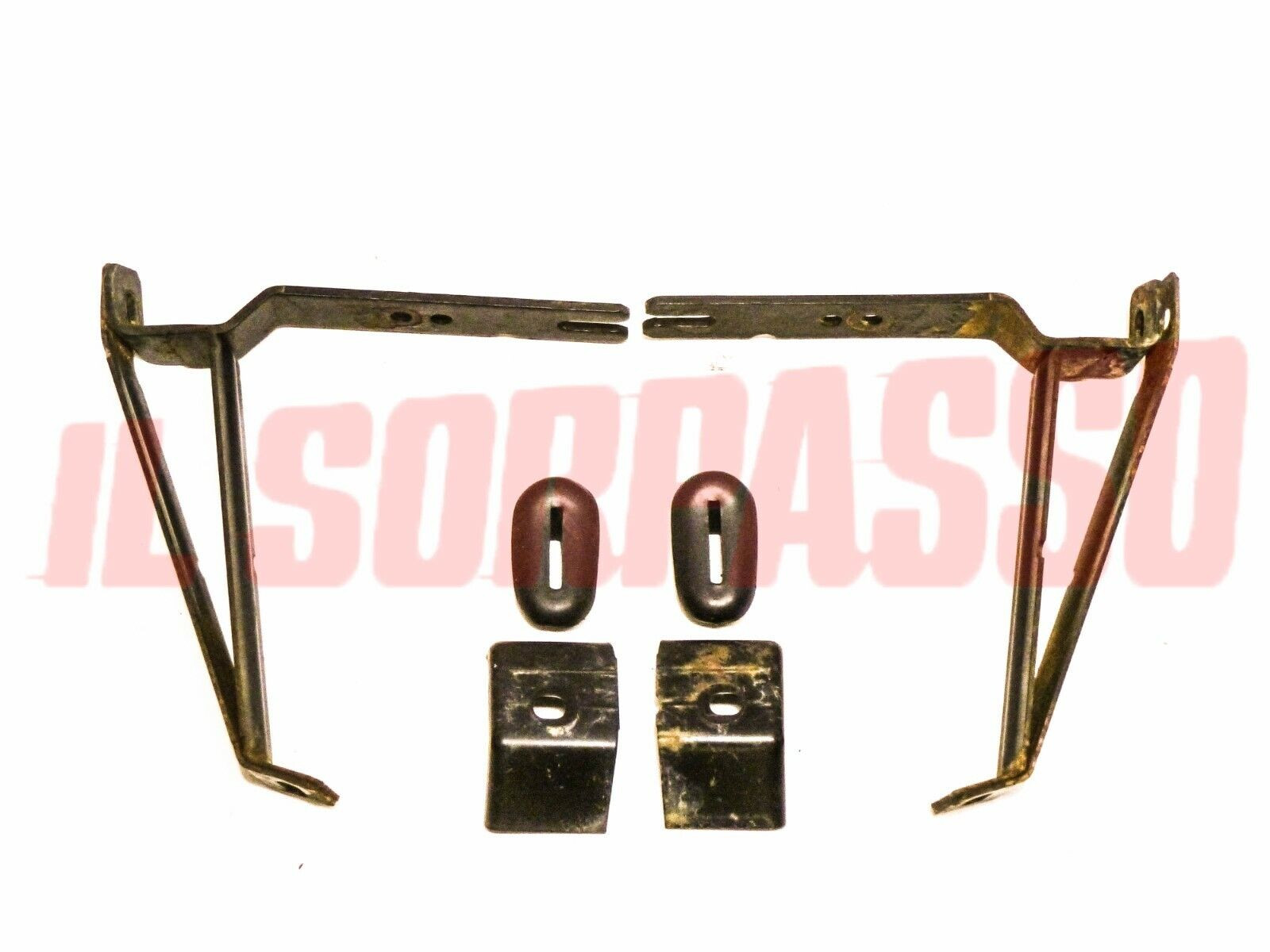 STAFFE + SOFFIETTI PARAURTI ANTERIORE AUTOBIANCHI A112 + ABARTH 4 SERIE ORIGINAL