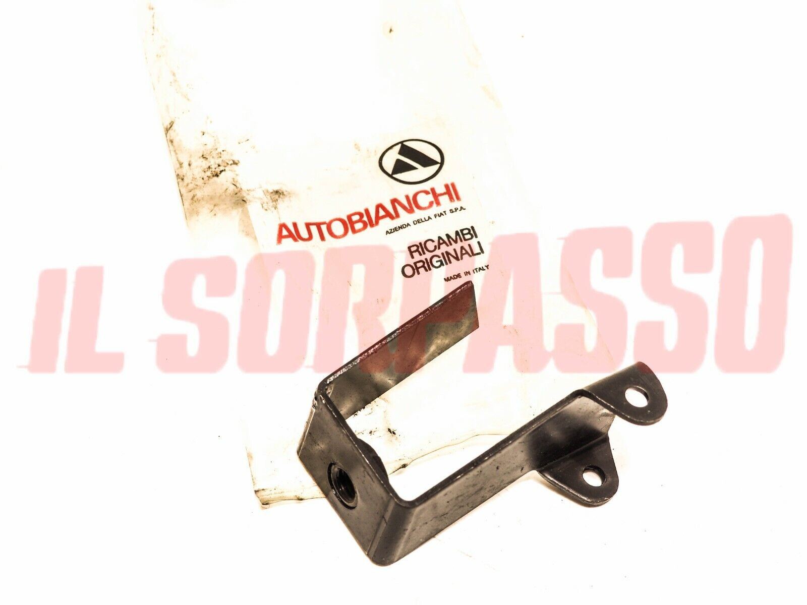 SUPPORTO STAFFA MOLLA COFANO ANTERIORE AUTOBIANCHI A112 + ABARTH ORIGINALE 