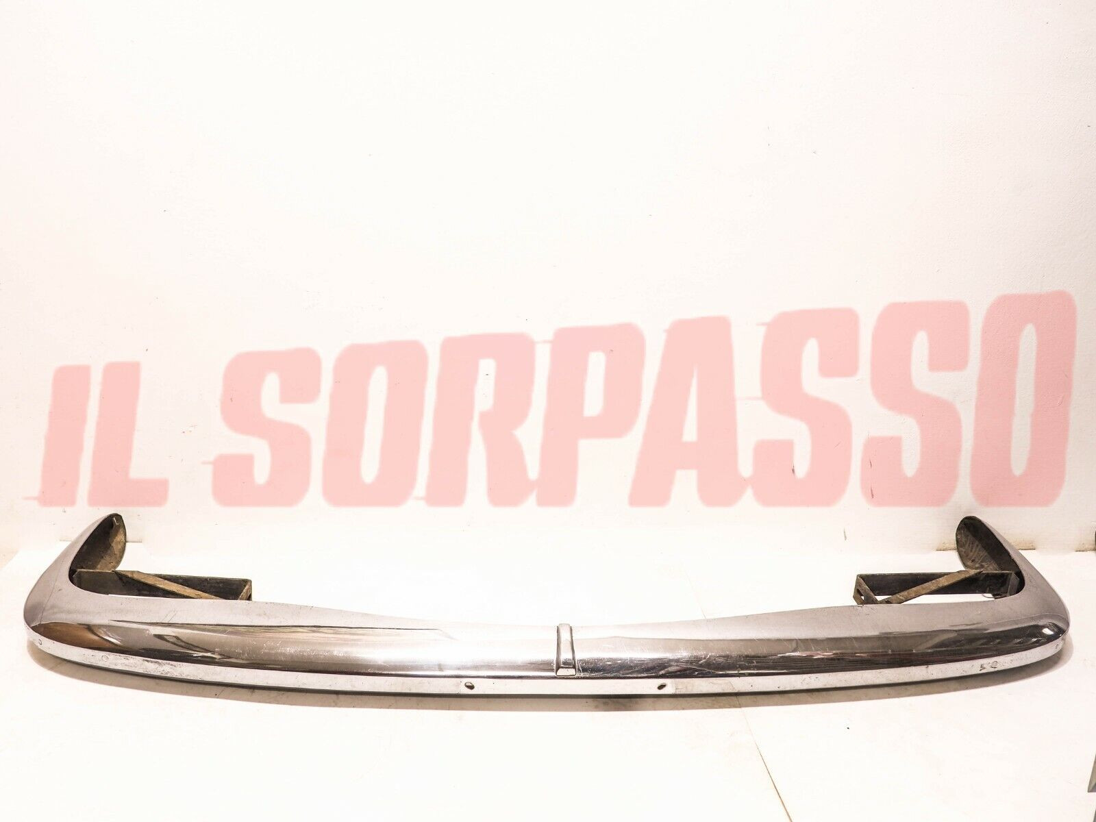 PARAURTI ANTERIORE + STAFFE LANCIA FLAVIA COUPE 1500 1800 ORIGINALE